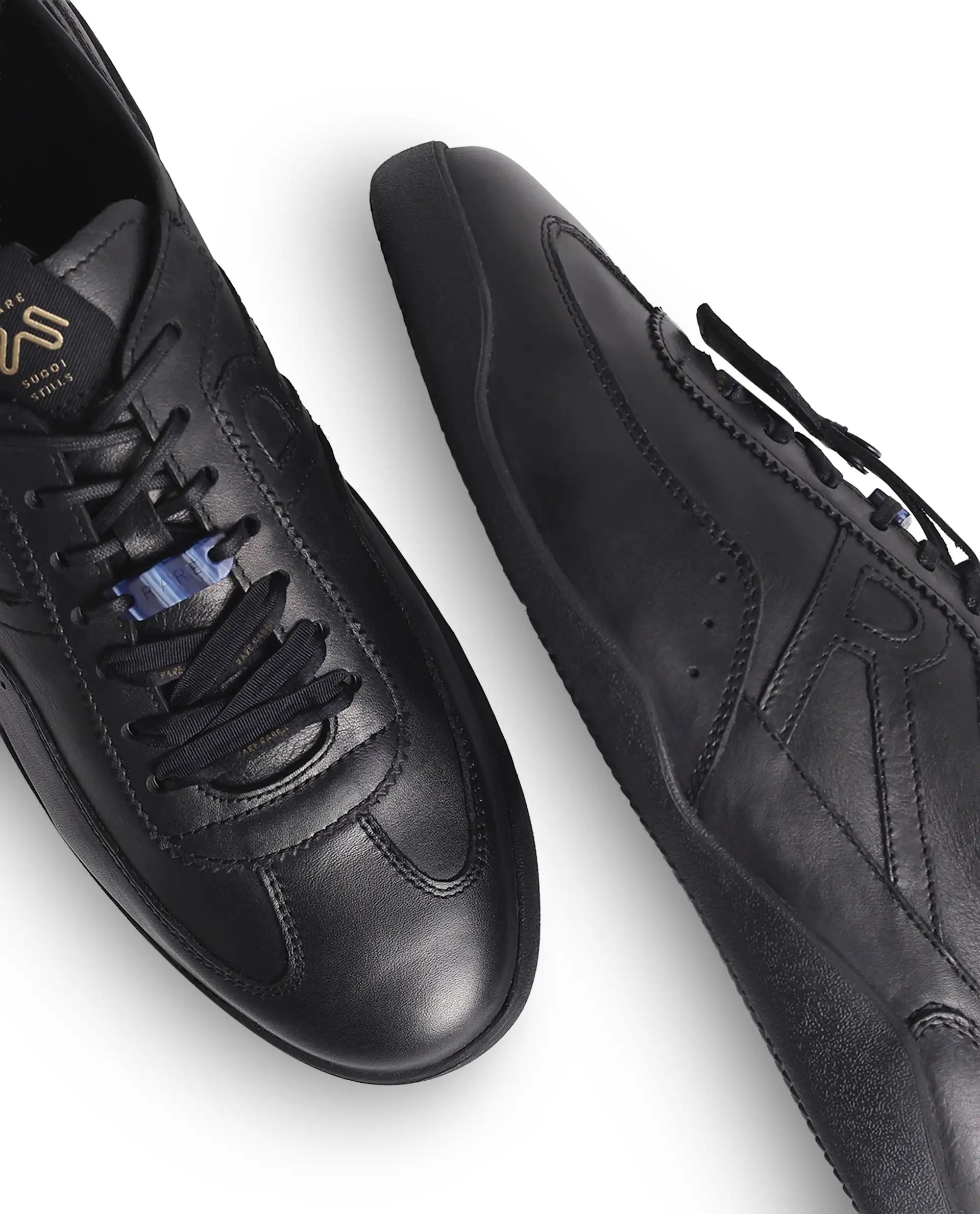 Rarez Men's Sugoi Still Primary Black Leather Regular RESERVE ZERO Sneaker