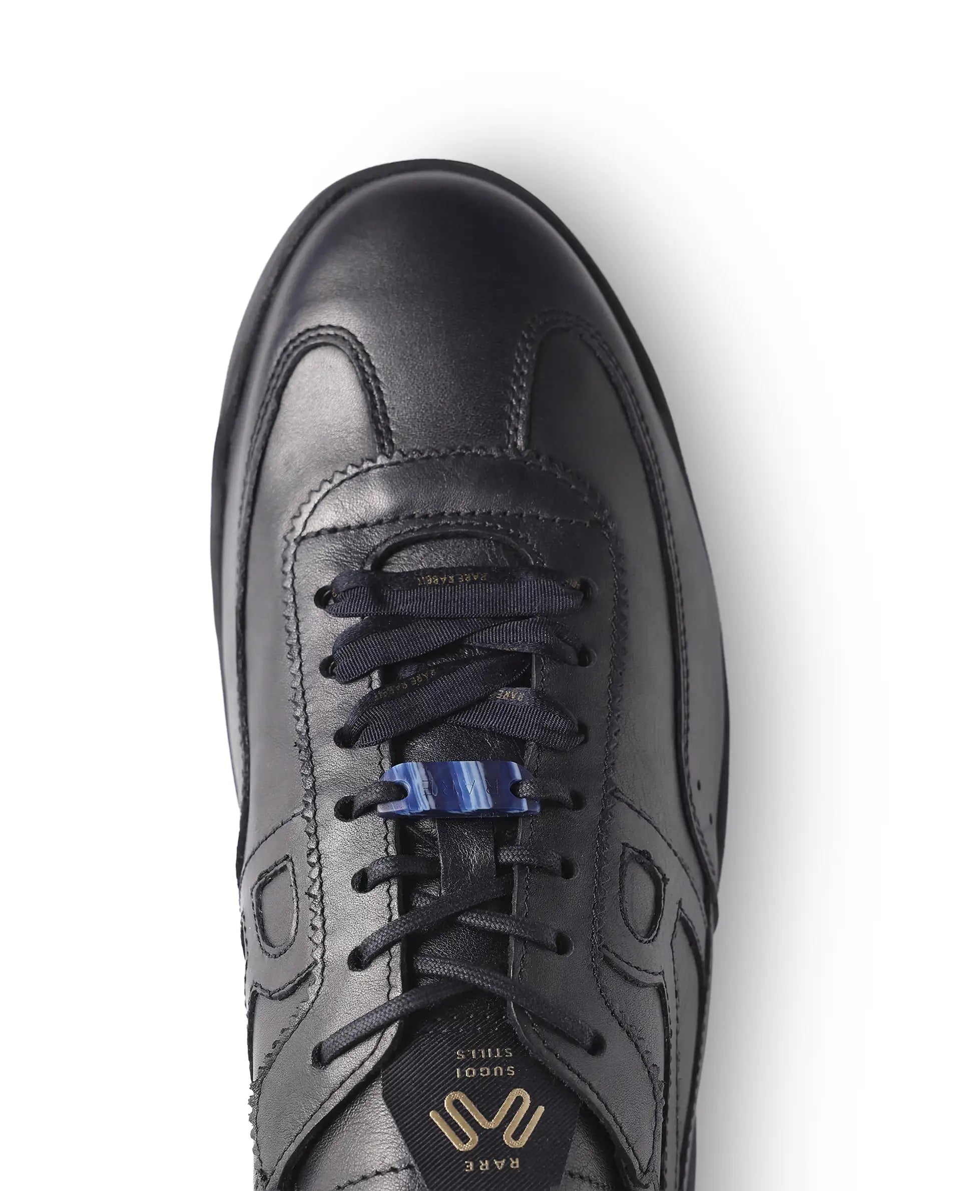 Rarez Men's Sugoi Still Primary Black Leather Regular RESERVE ZERO Sneaker