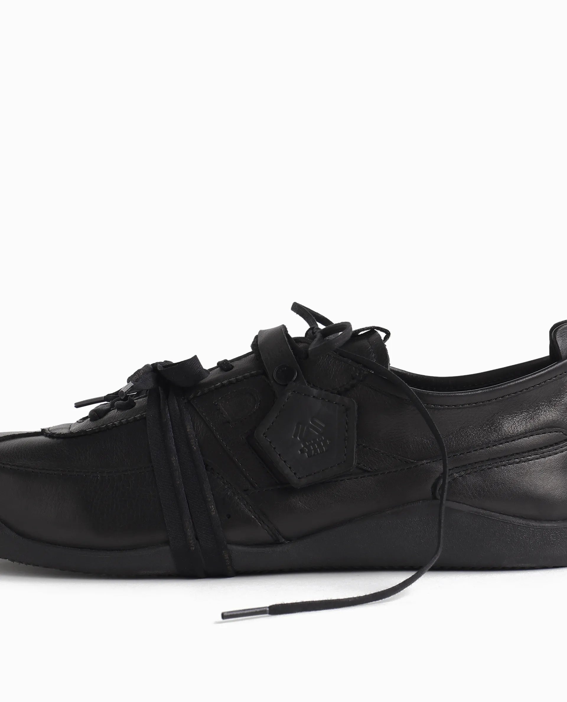 Rarez Men's Sugoi Still Primary Black Leather Regular RESERVE ZERO Sneaker