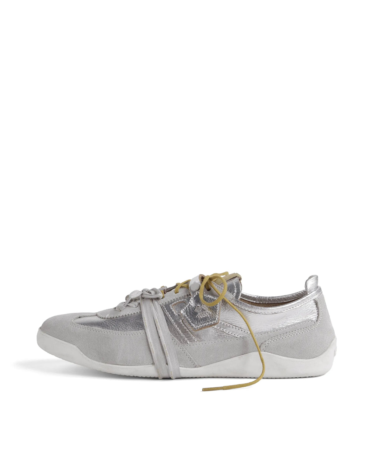 Rarez Men's Sugoi Still Primary Silver Leather Regular Sneaker