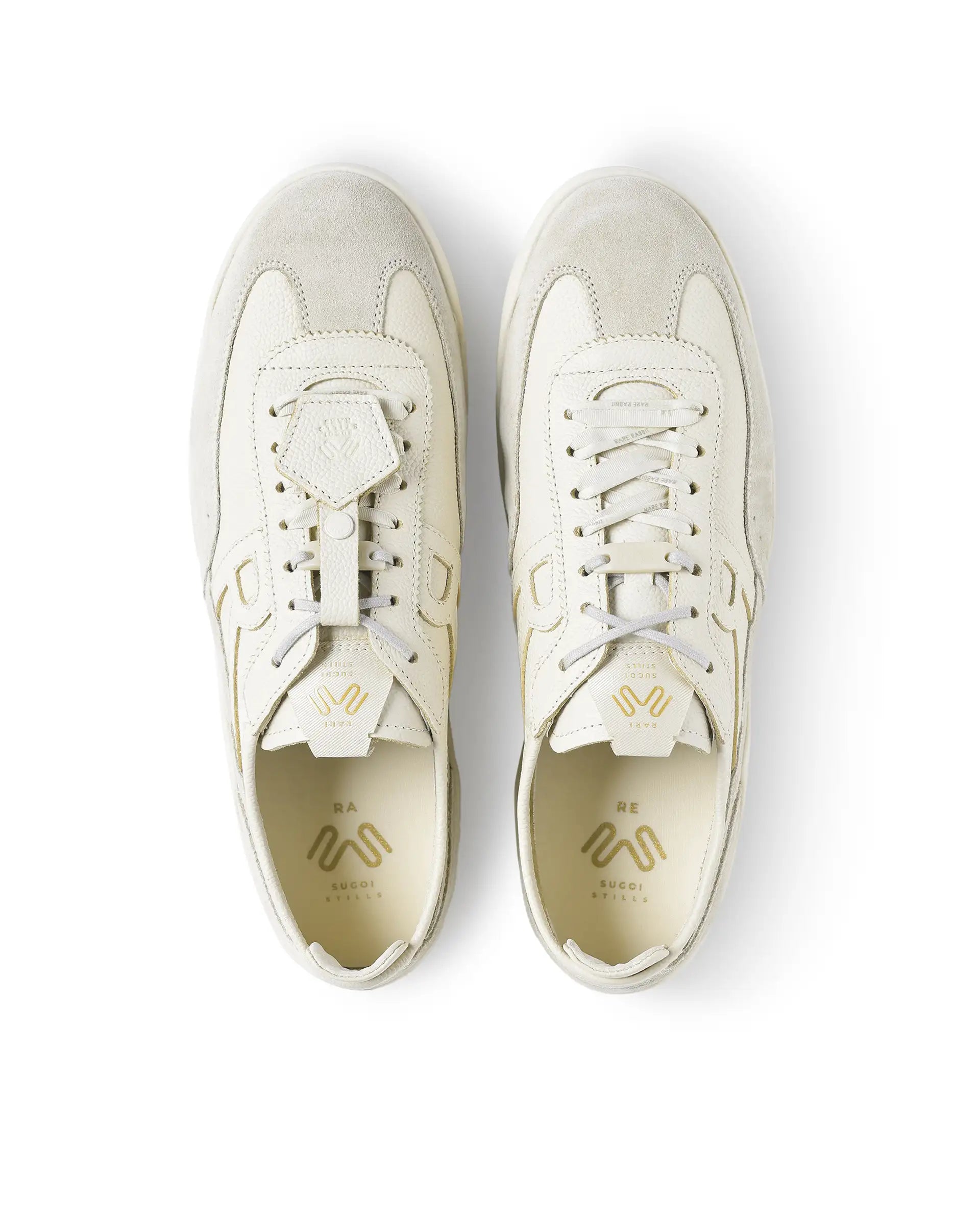 Rarez Men's Sugoi Still Light Butter Ecru Leather Regular Sneaker