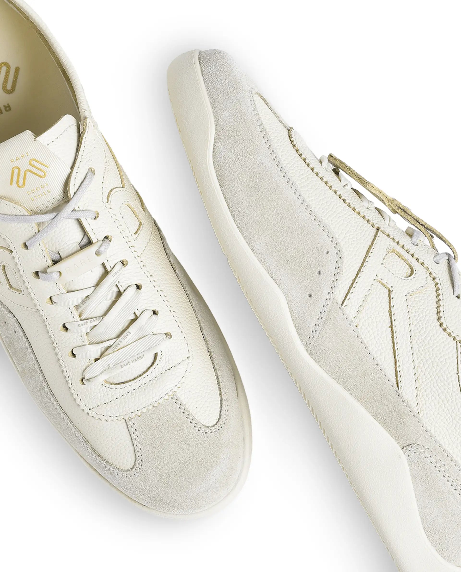 Rarez Men's Sugoi Still Light Butter Ecru Leather Regular Sneaker