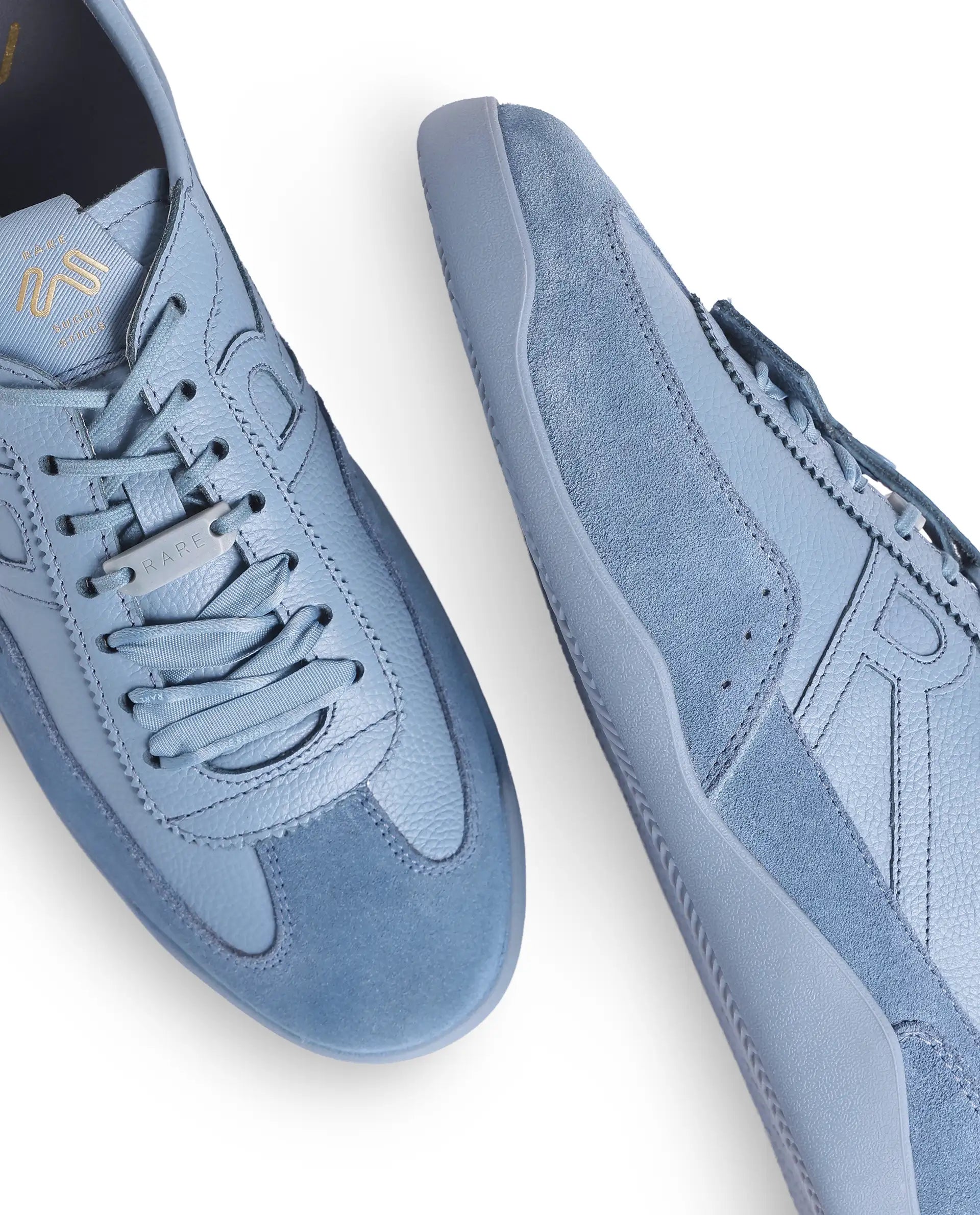 Rarez Men's Sugoi Still Primary Cobalt Leather Regular Sneaker