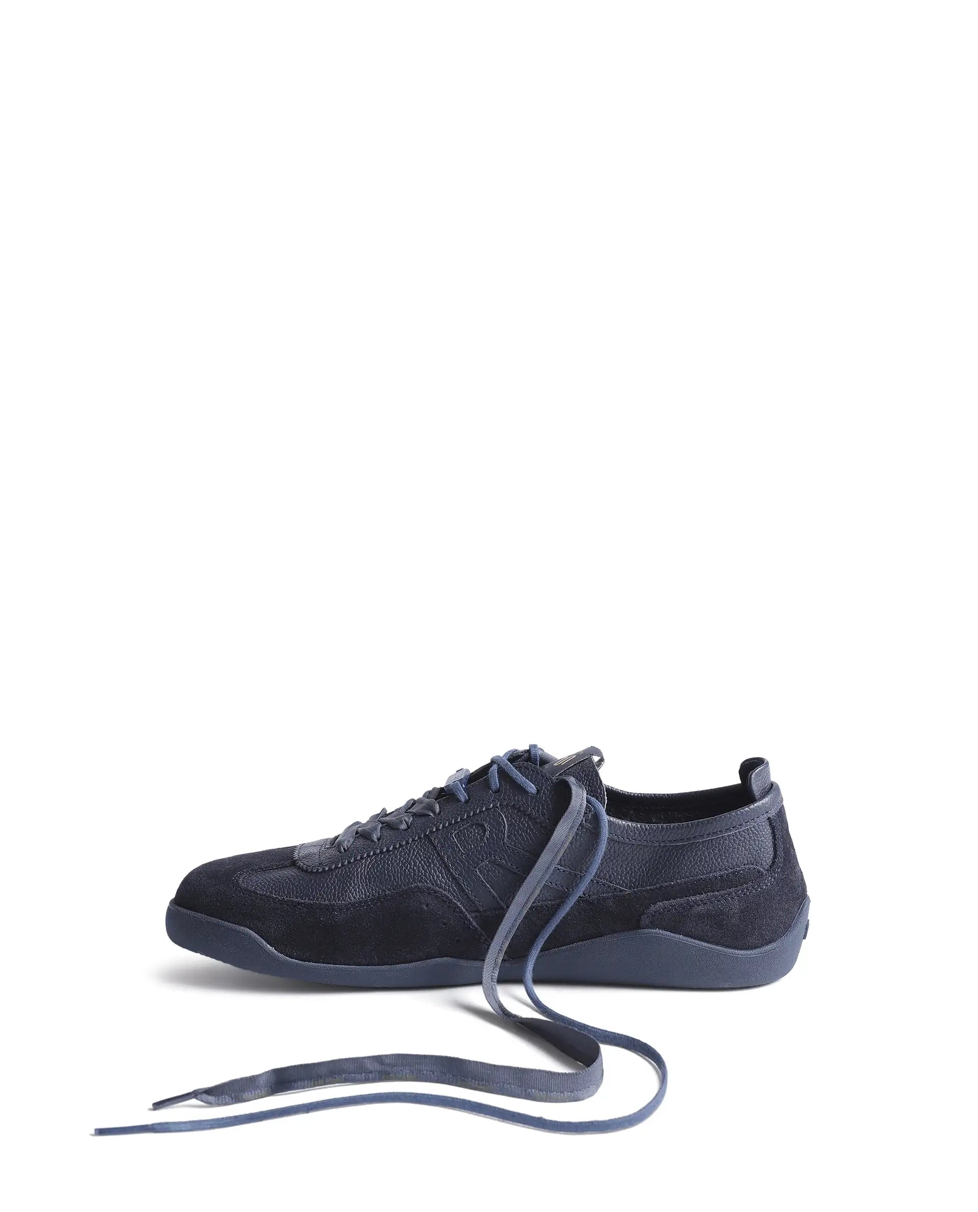 Rarez Men's Sugoi Still Primary Navy Leather Regular Sneaker