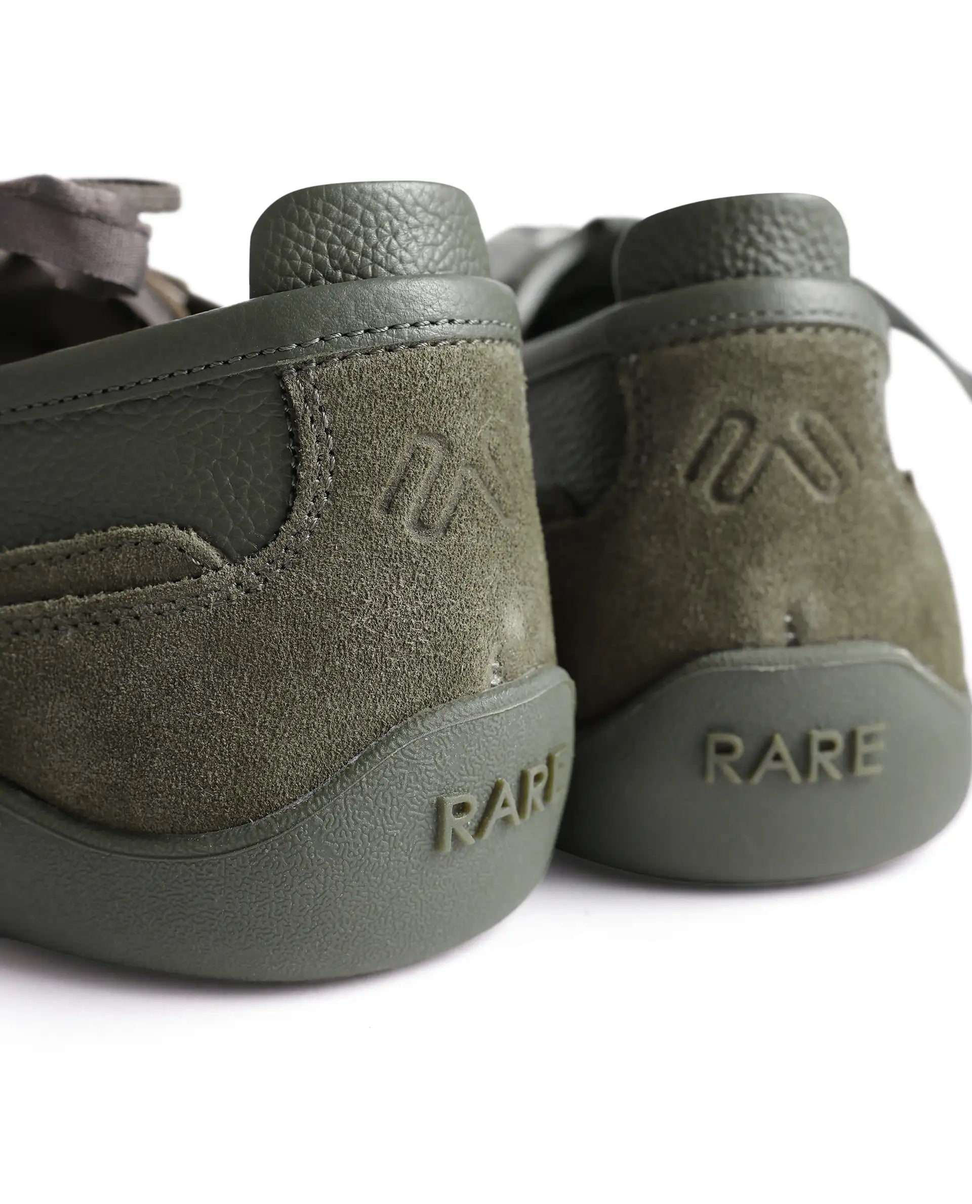Rarez Men's Sugoi Still Primary Tent Olive Leather Regular Sneaker
