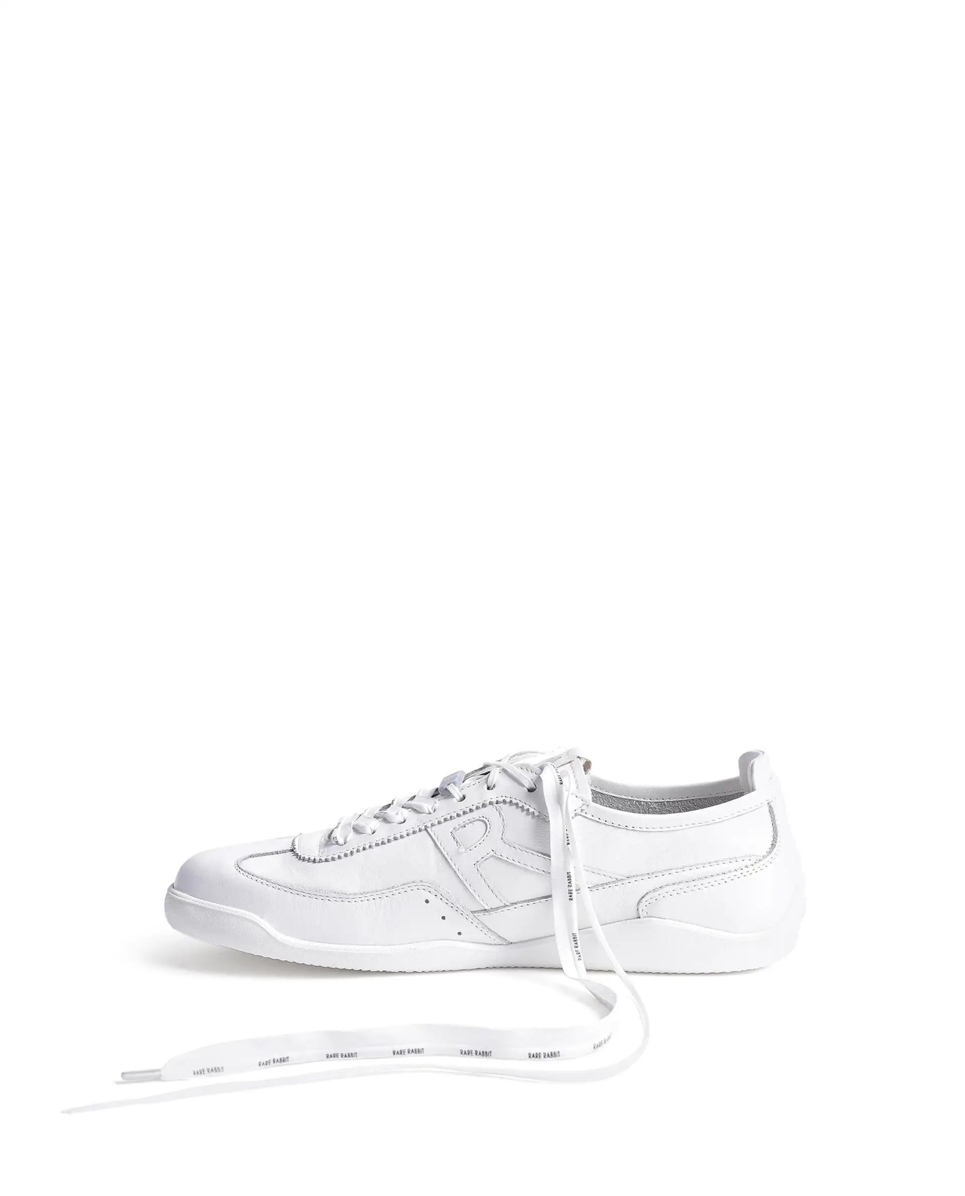 Rarez Men's Sugoi Still Primary White Leather Regular RESERVE ZERO Sneaker
