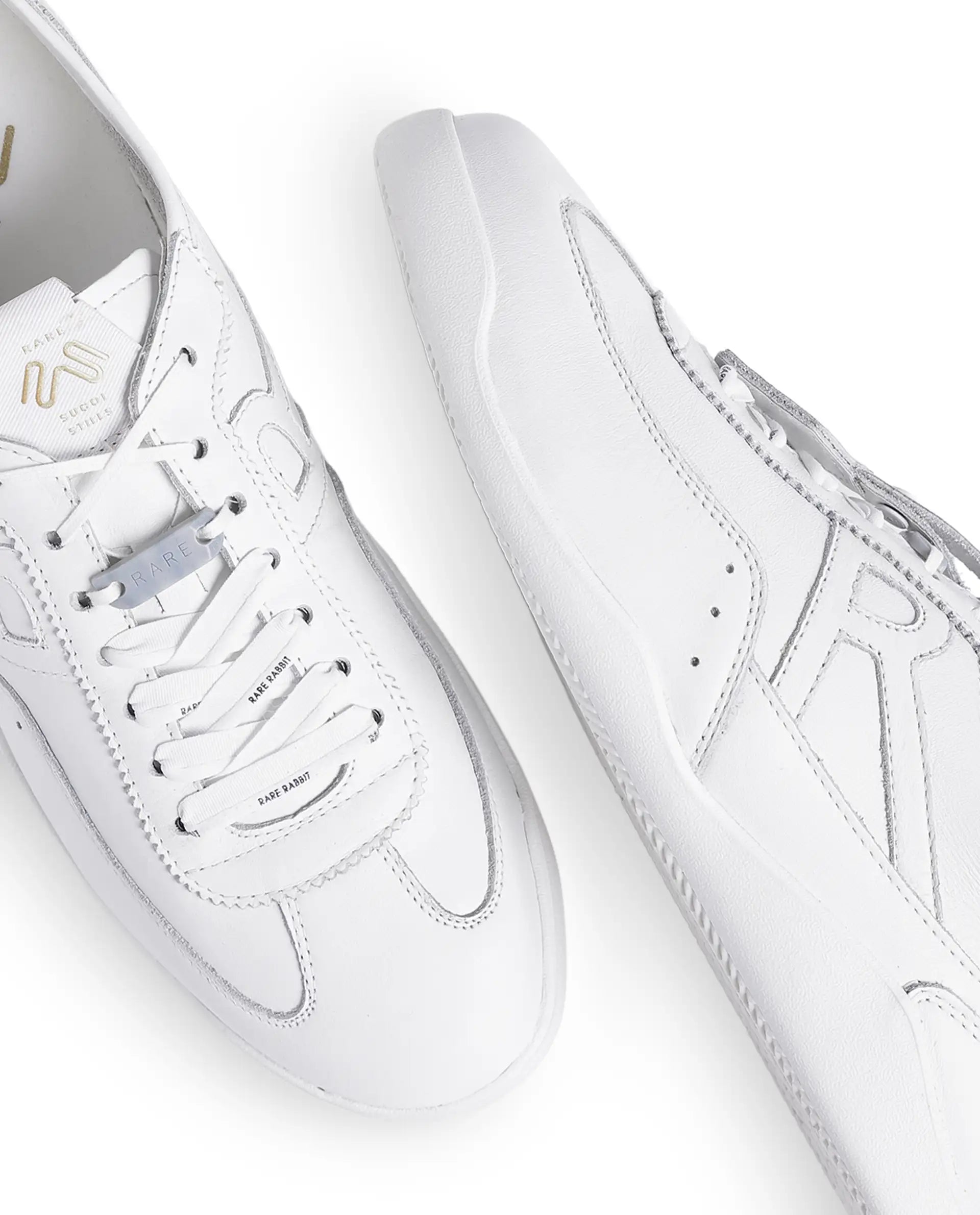 Rarez Men's Sugoi Still Primary White Leather Regular RESERVE ZERO Sneaker
