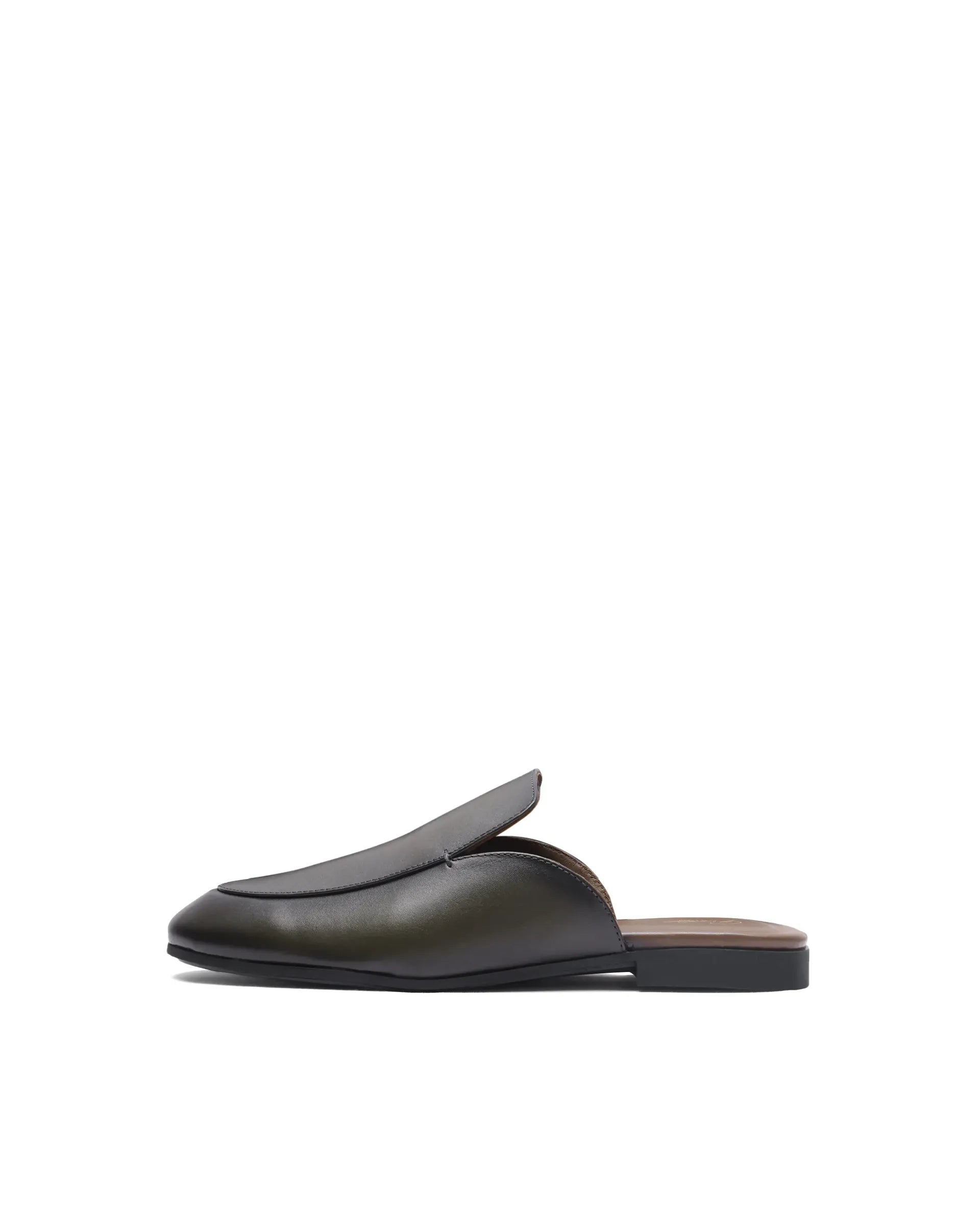 Rare Rabbit Men Sydney Dark Olive Slip-On Mule