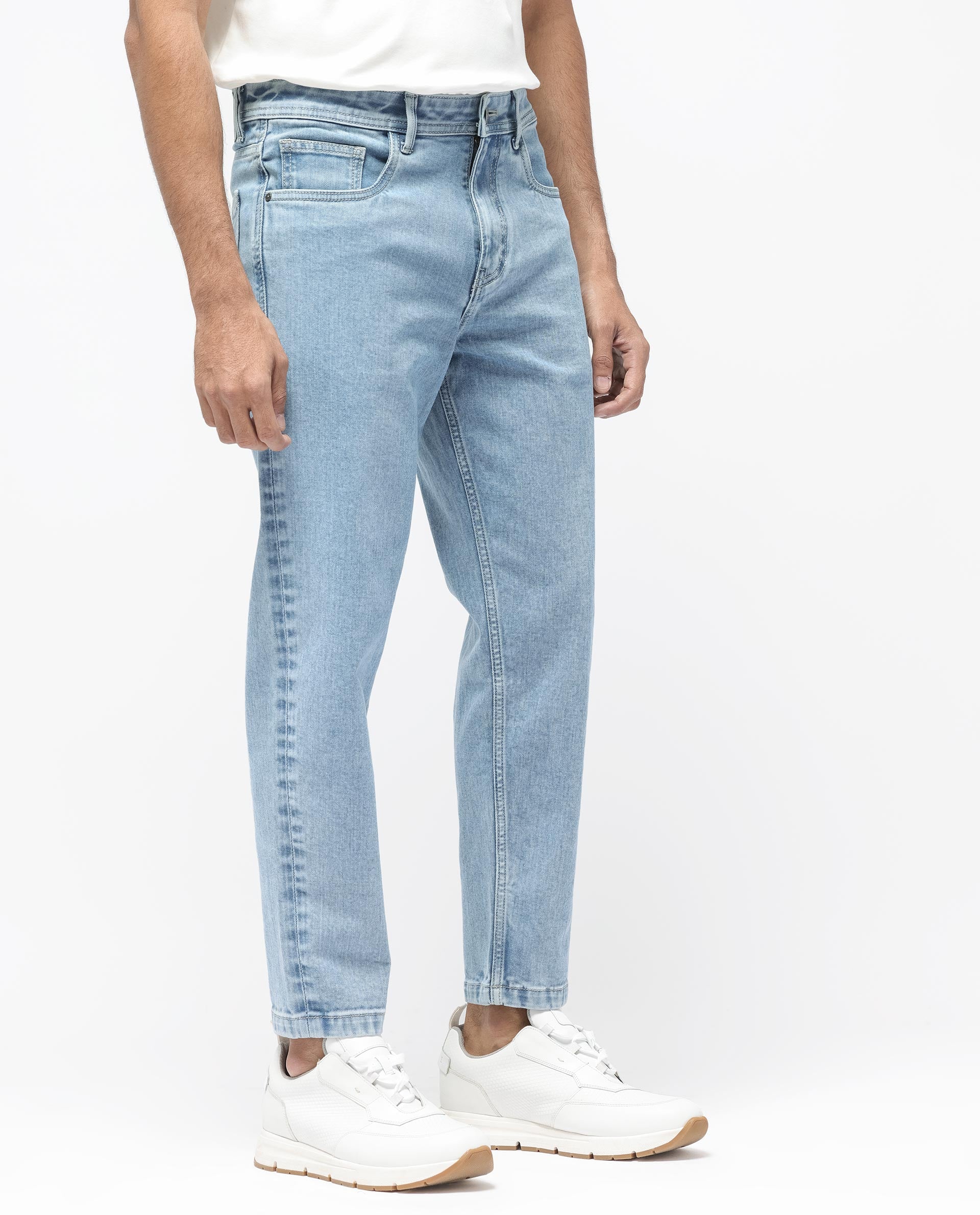 Buy Jack & Jones Light Blue Regular Fit Jeans for Men Online @ Tata CLiQ