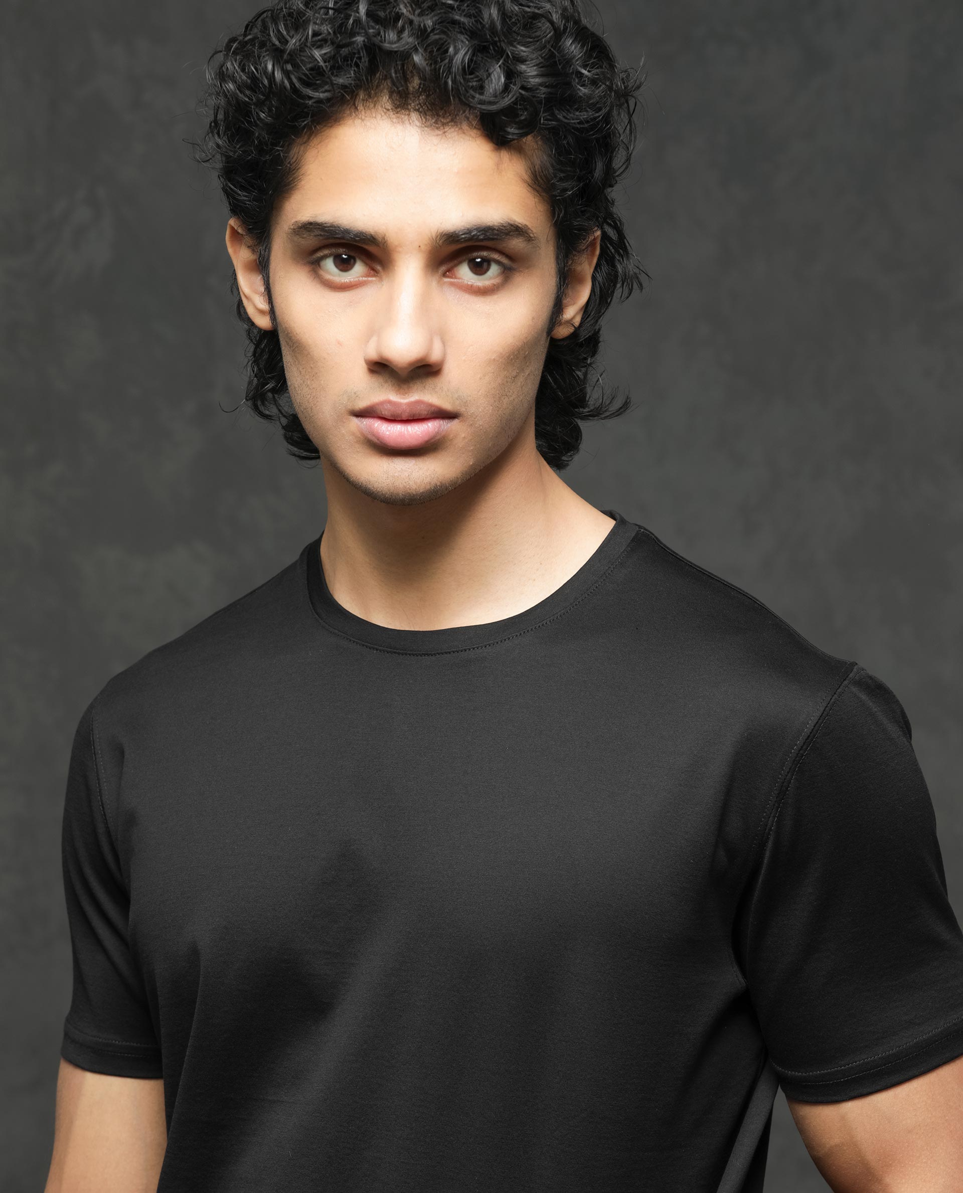 Rare Rabbit Mens Tangos Black Short Sleeve Solid T-Shirt