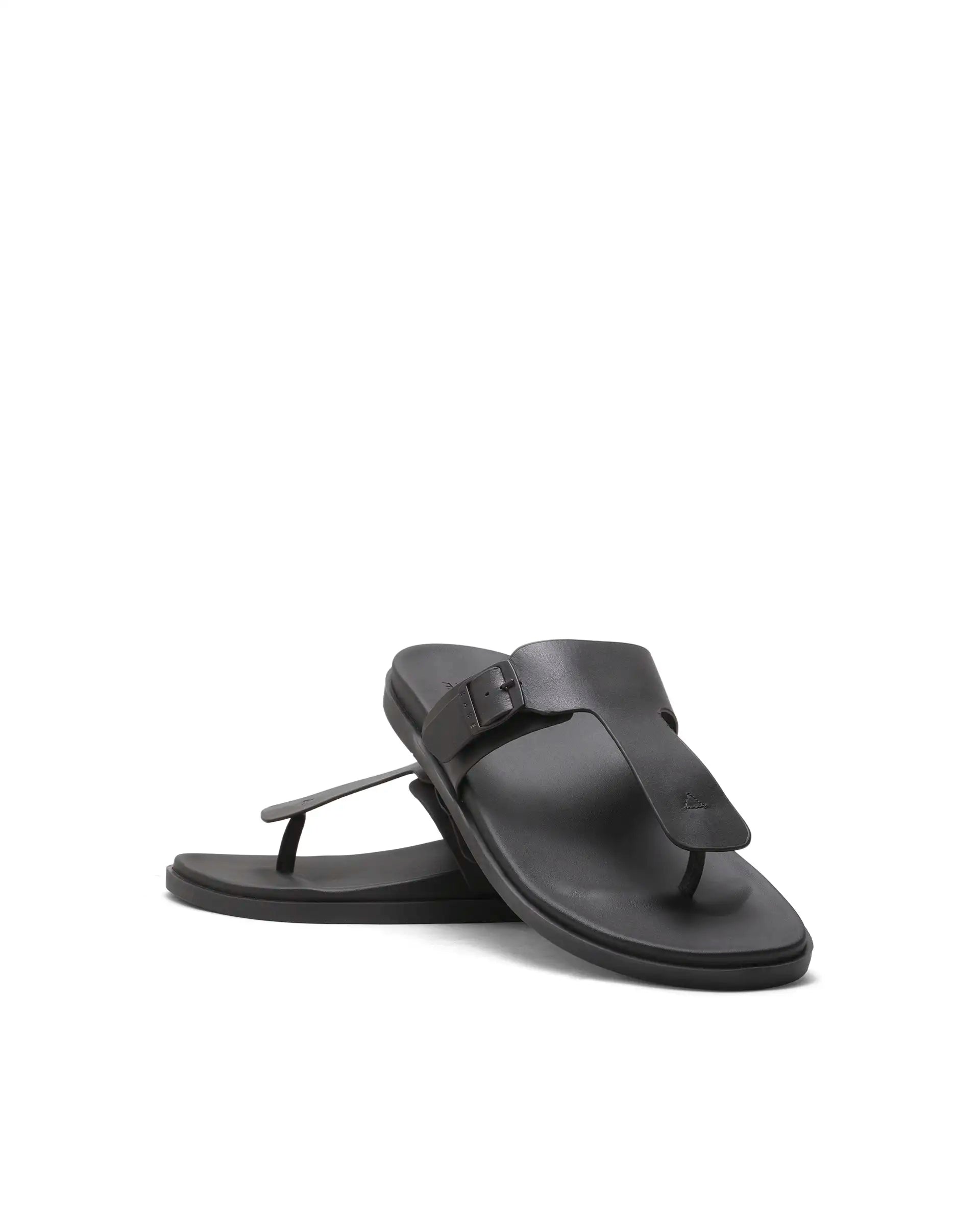Rarez Men's Tee Dark Coorg Coffee Leather Regular Sandal