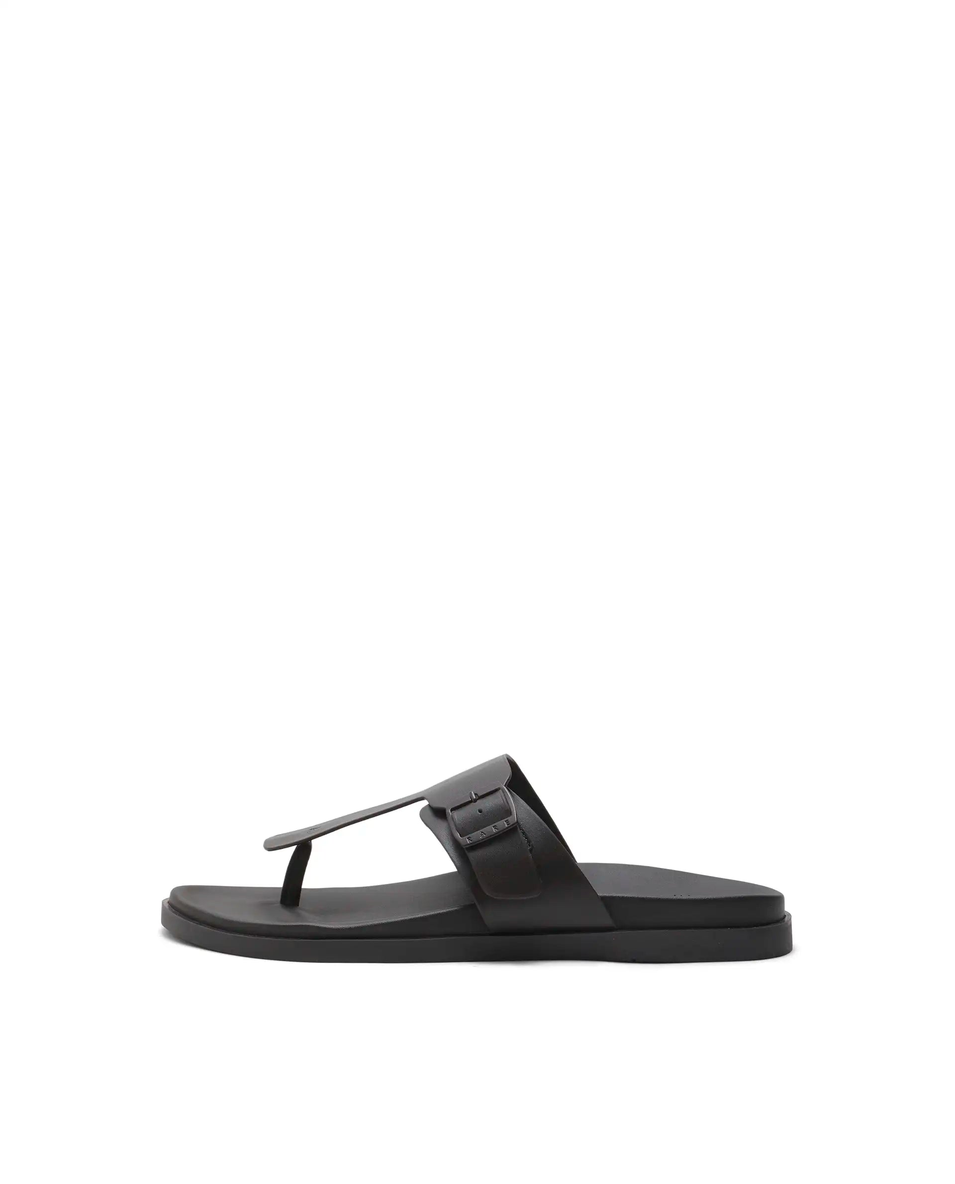 Rarez Men's Tee Dark Coorg Coffee Leather Regular Sandal