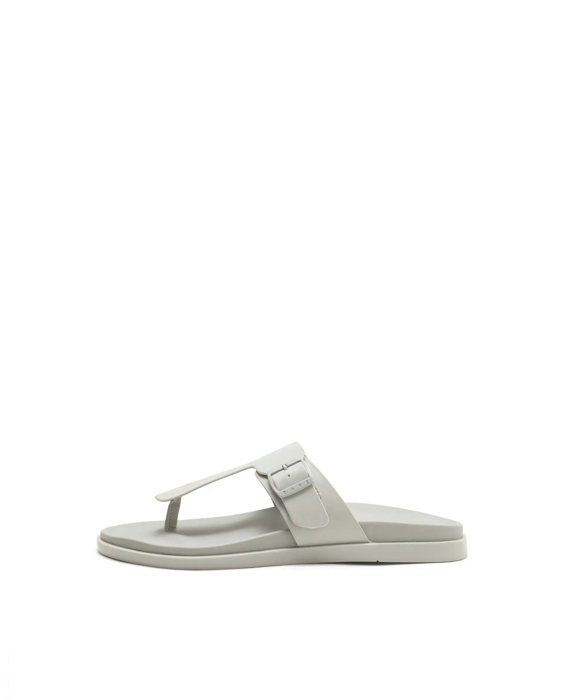 Rarez Men's Tee Light Sledge Grey Leather Regular Sandal