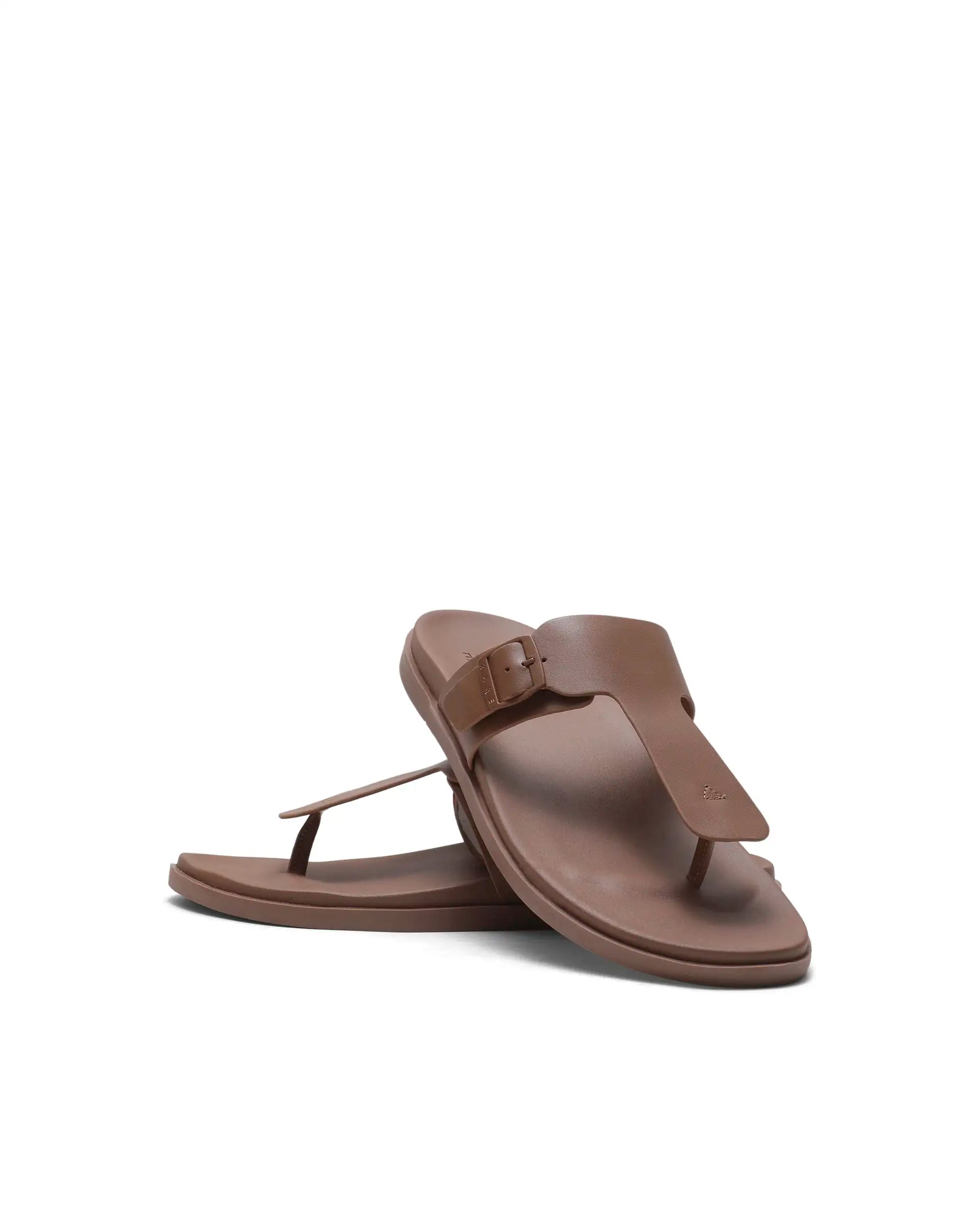 Rarez Men's Tee Light Warm Tan Leather Regular Sandal