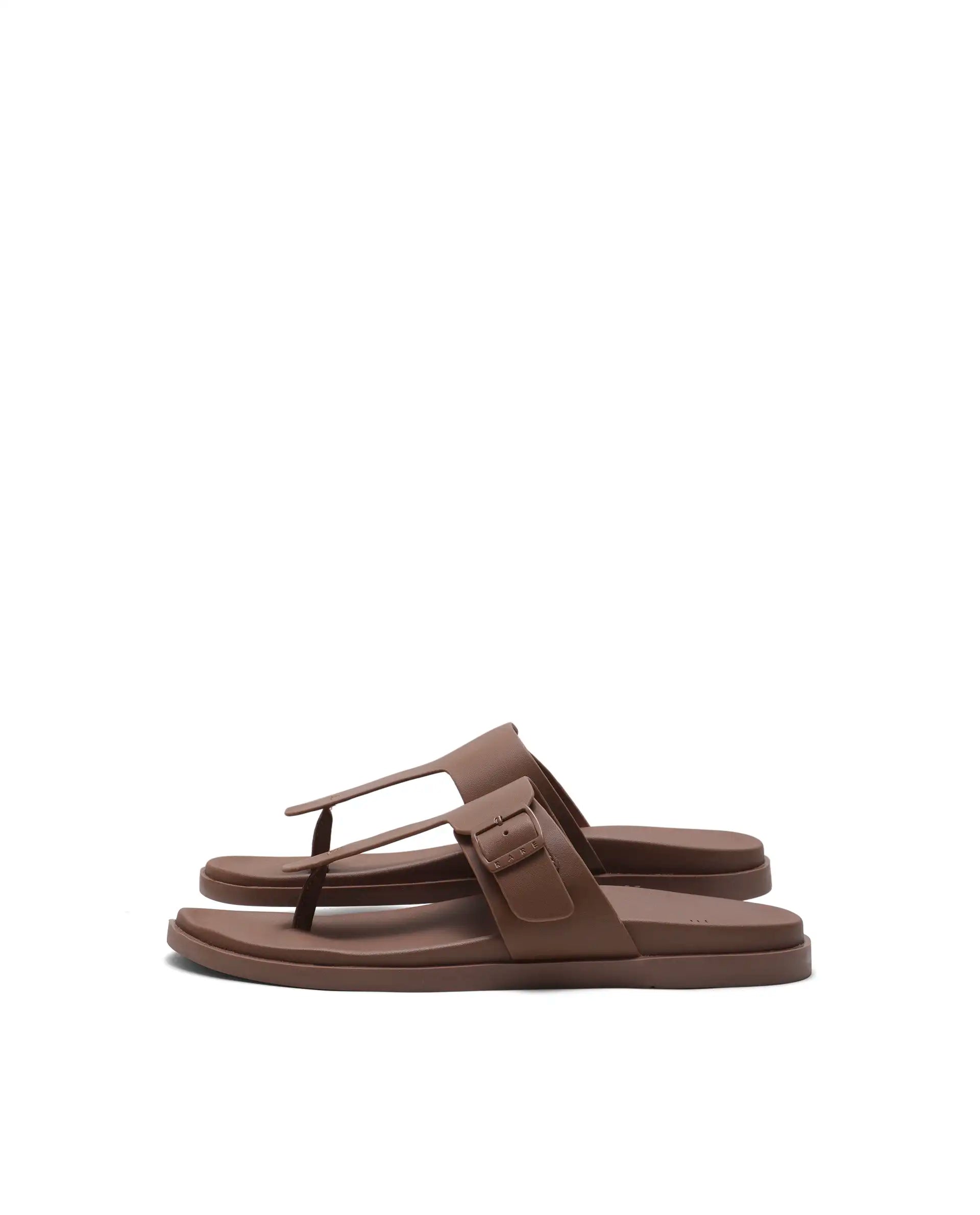Rarez Men's Tee Light Warm Tan Leather Regular Sandal