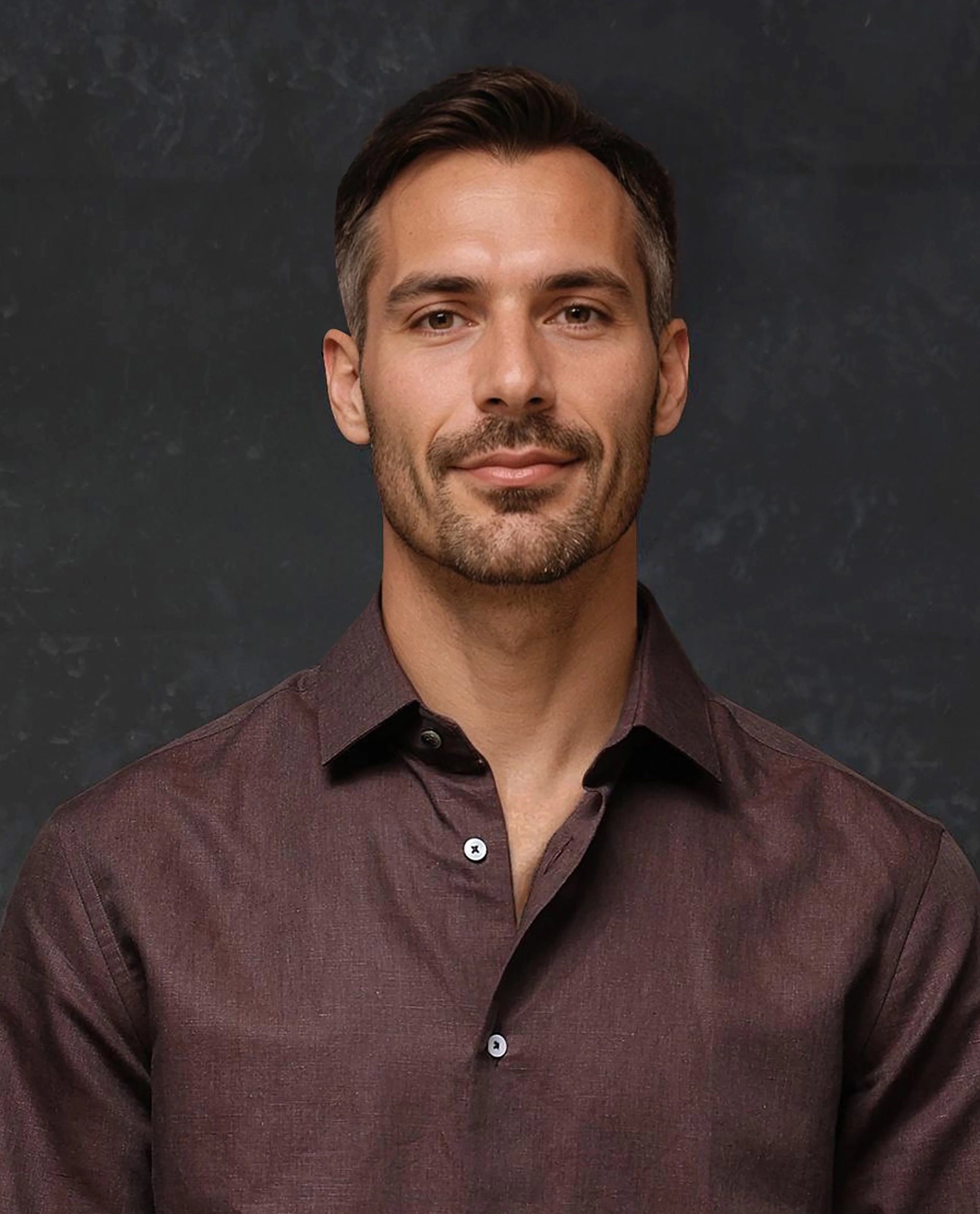 Rare Rabbit Men Tempa Dark Brown Cotton Full Sleeve Regular Fit Textured Shirt