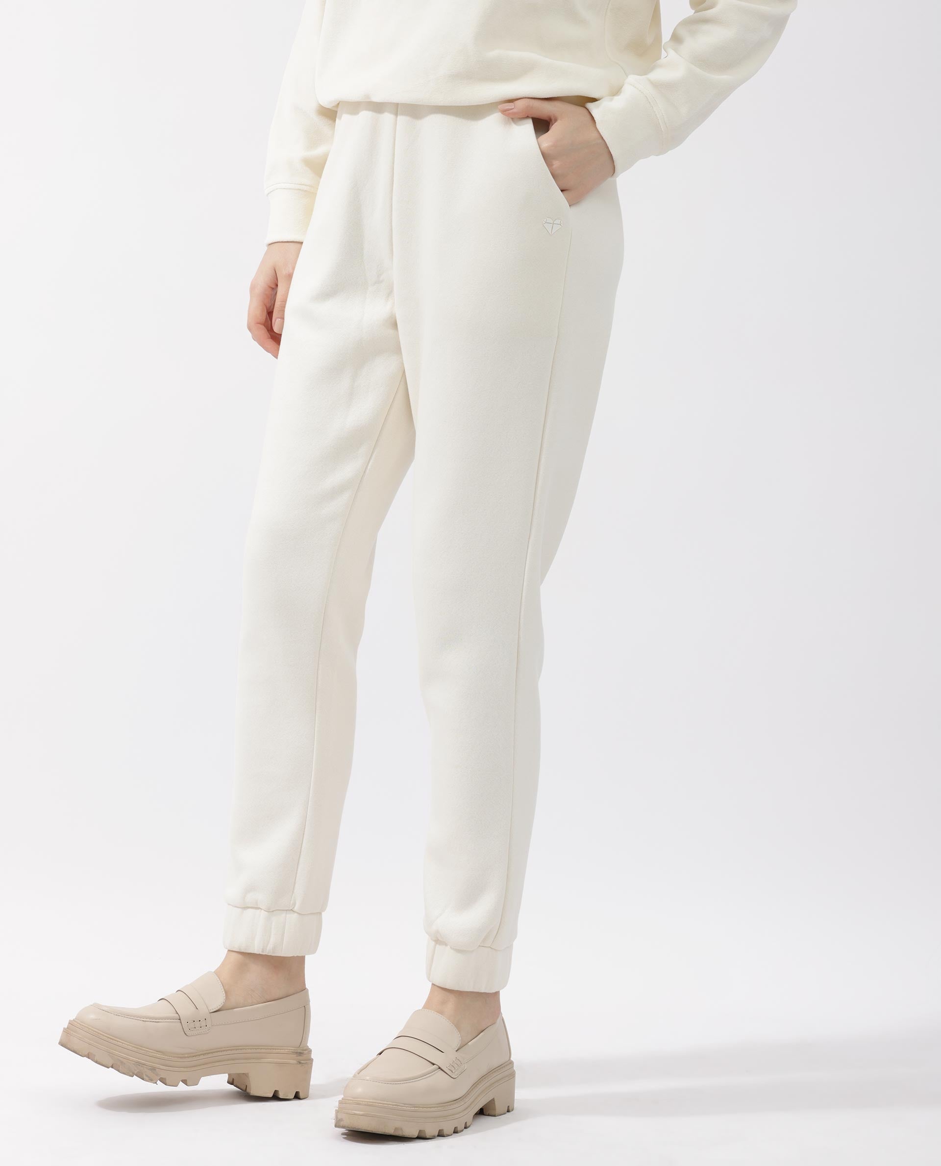 Rareism Womens Terac F Beige Track Pant Solid