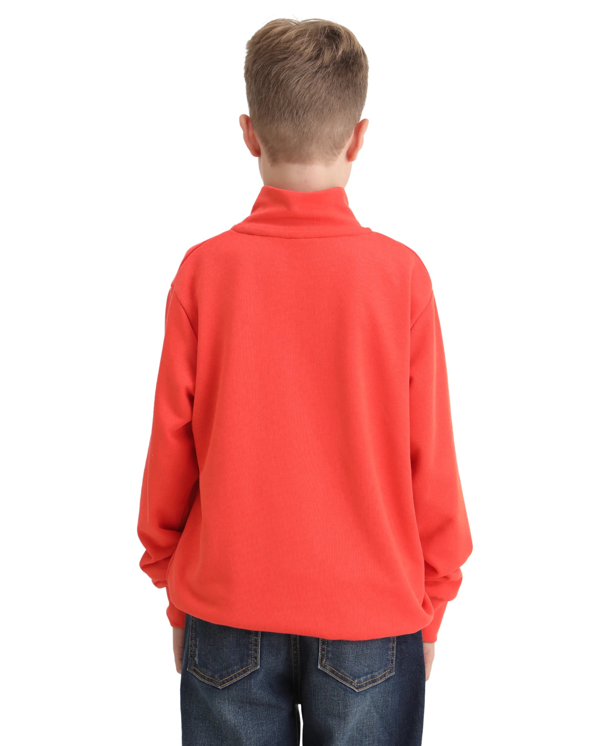 Rare Ones Kids Theo Orange Cotton Pull On Crew Neck Full Sleeves Fit Sweatshirt