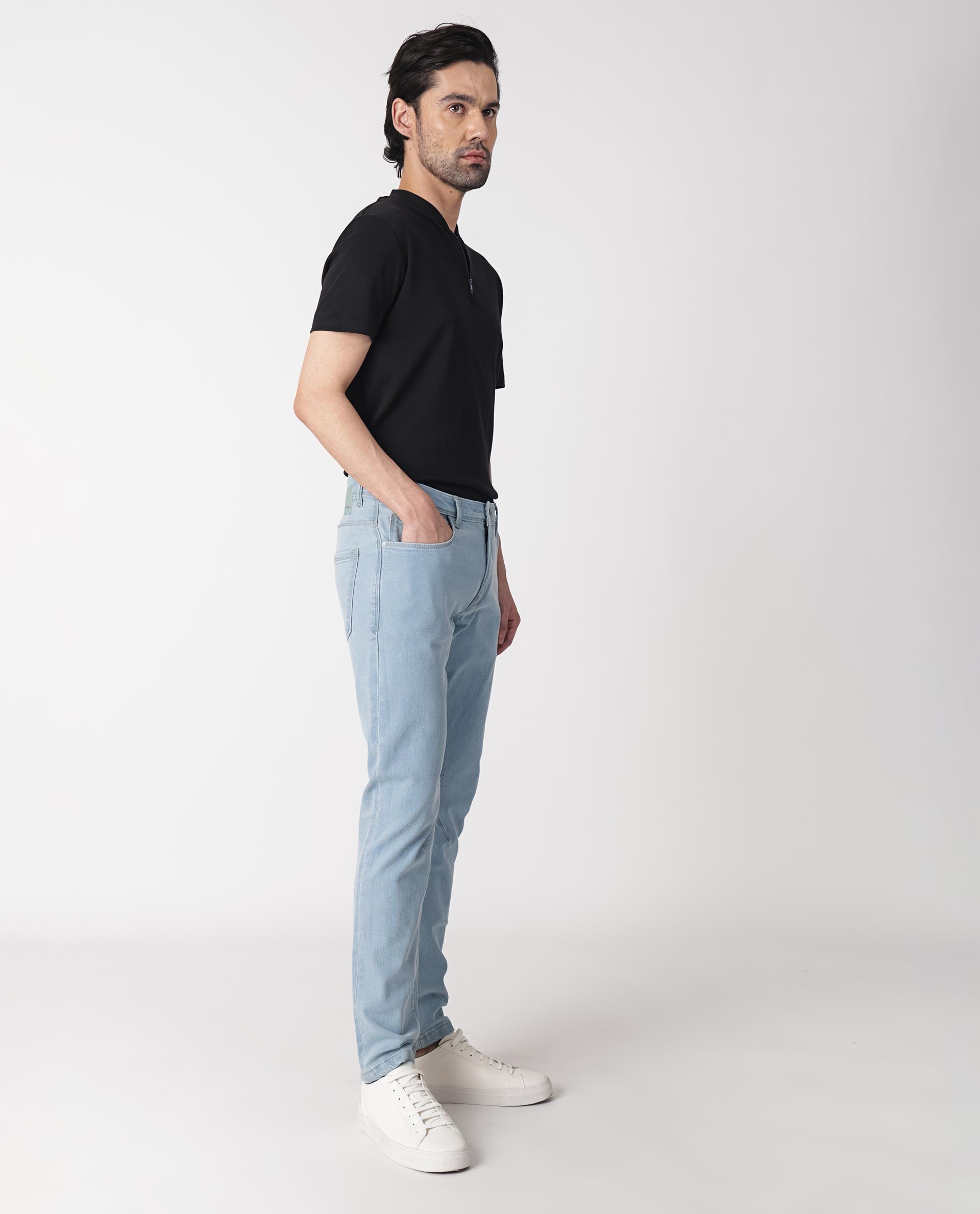 Buy KUONS AVENUE Solid Denim Slim Fit Men's Casual Shirt | Shoppers Stop