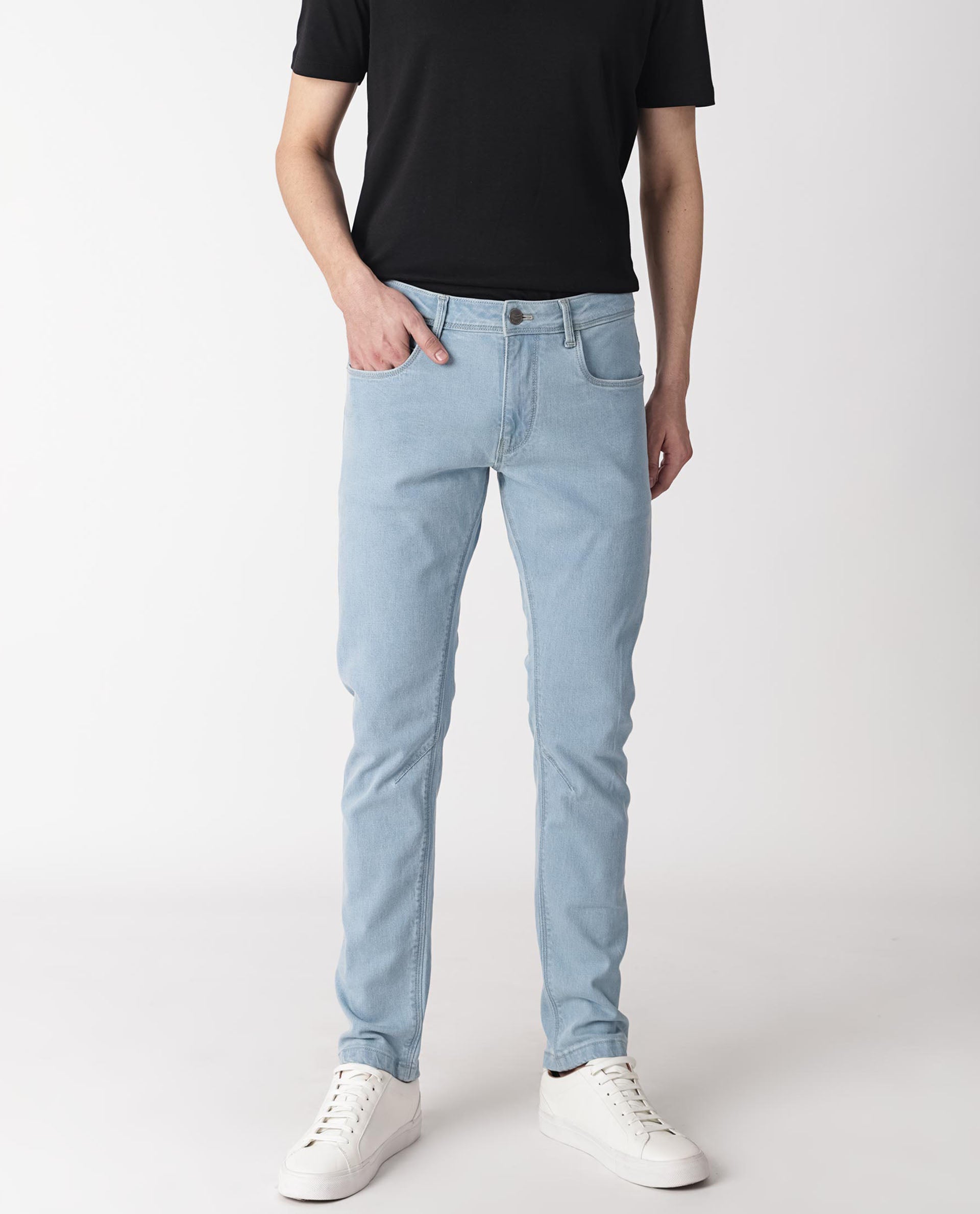 Slim Fit Jeans - Buy Men Medium Blue Mid Rise Glenn Slim Fit Jeans Online
