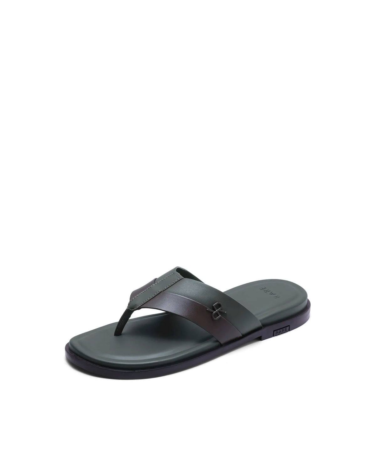 Rarez Men's Tong2 Olive/Woodtan Leather Regular Sandal