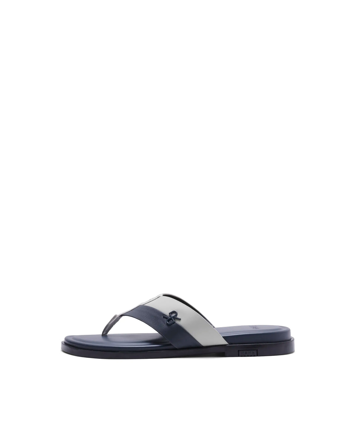 Rarez Men's Tong2 Light Powder Mouse/Navy Leather Regular Sandal