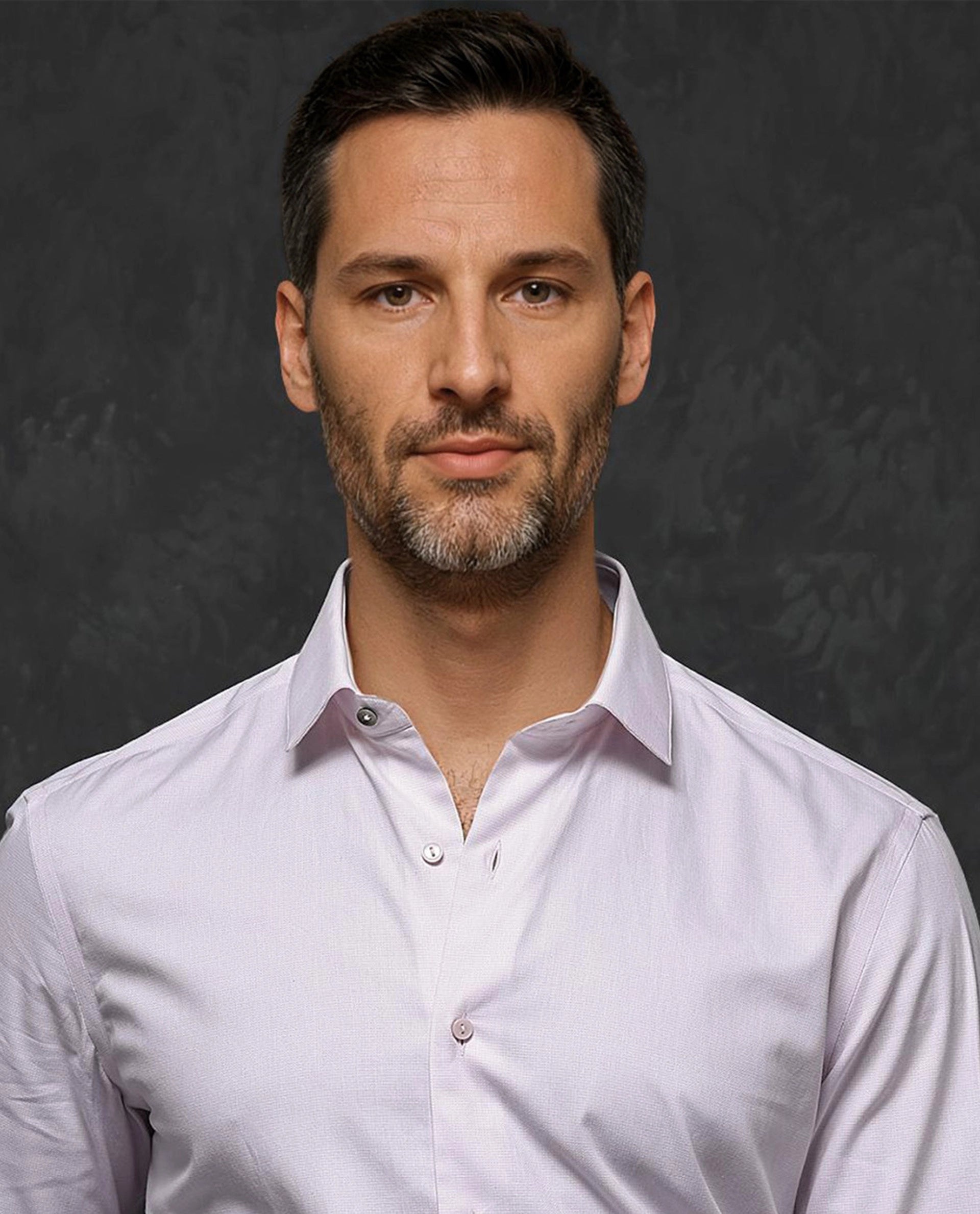 Rare Rabbit Mens Traf Pastel Pink Cotton Dobby Fabric Full Sleeves Regular Fit Solid Shirt