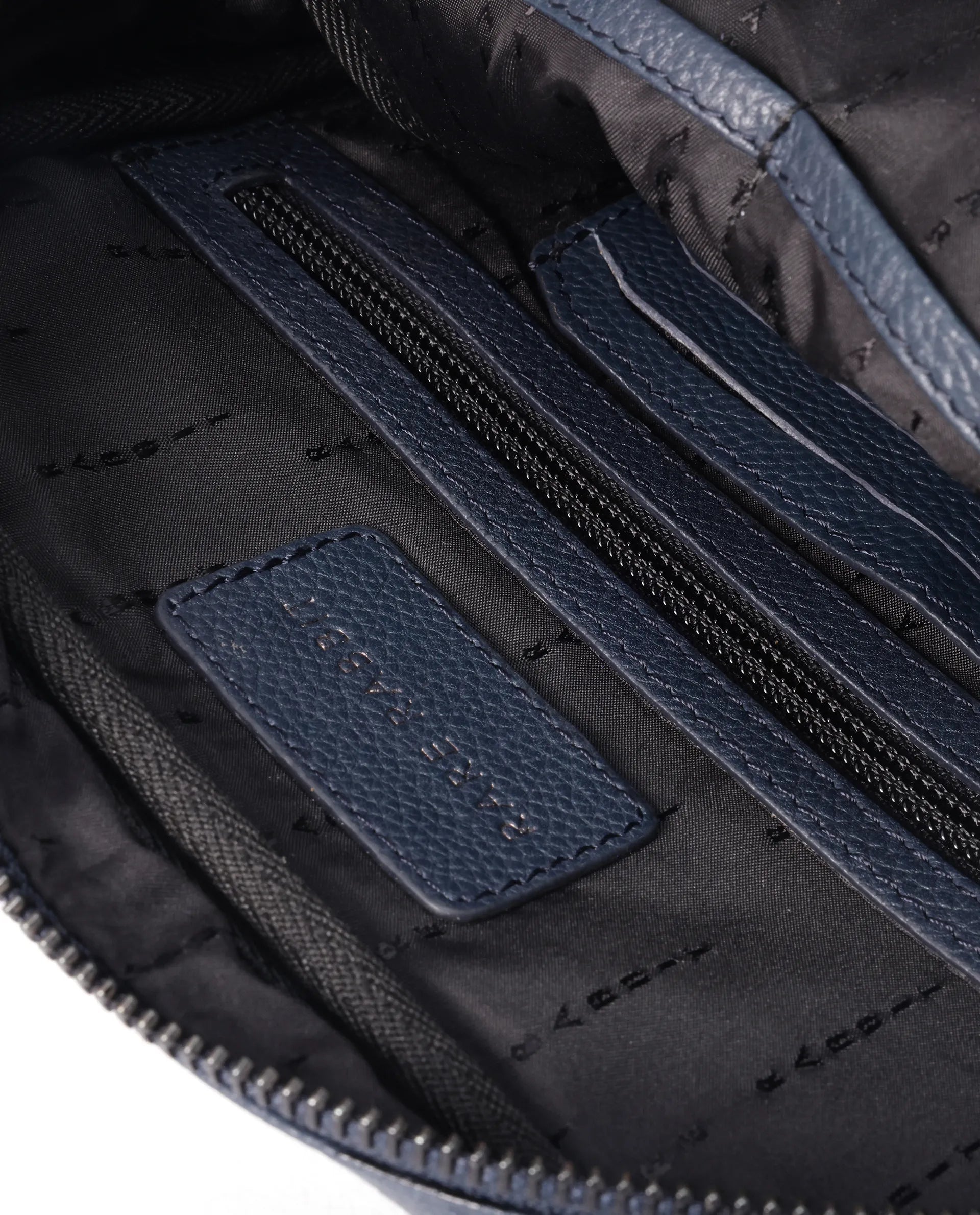 Rare Rabbit Men's Trav Blue Monogram Print Crossbody Bag