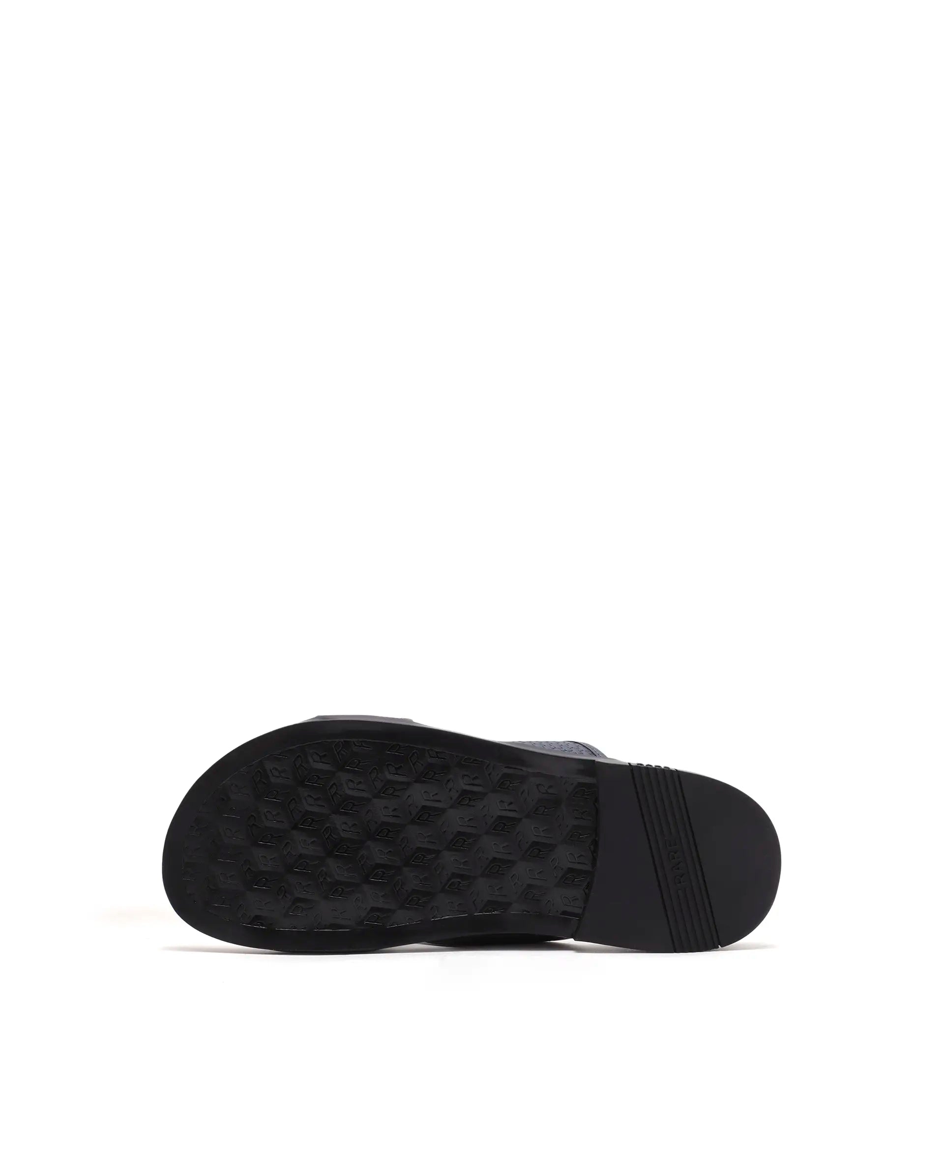 Rarez Men's Trev Dark Navy Leather Regular Sandal
