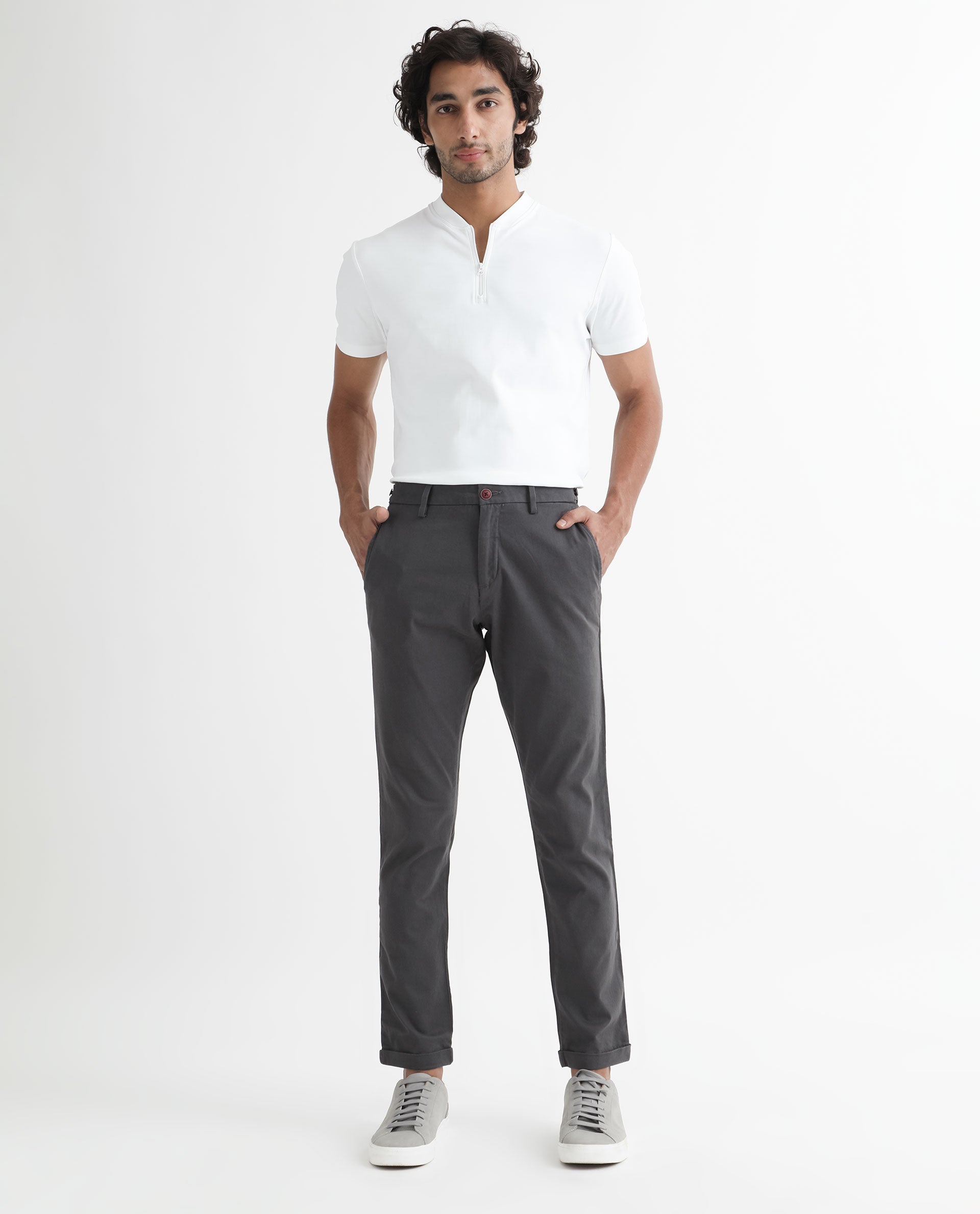 Buy Louis Philippe Grey Trousers Online - 209296 | Louis Philippe