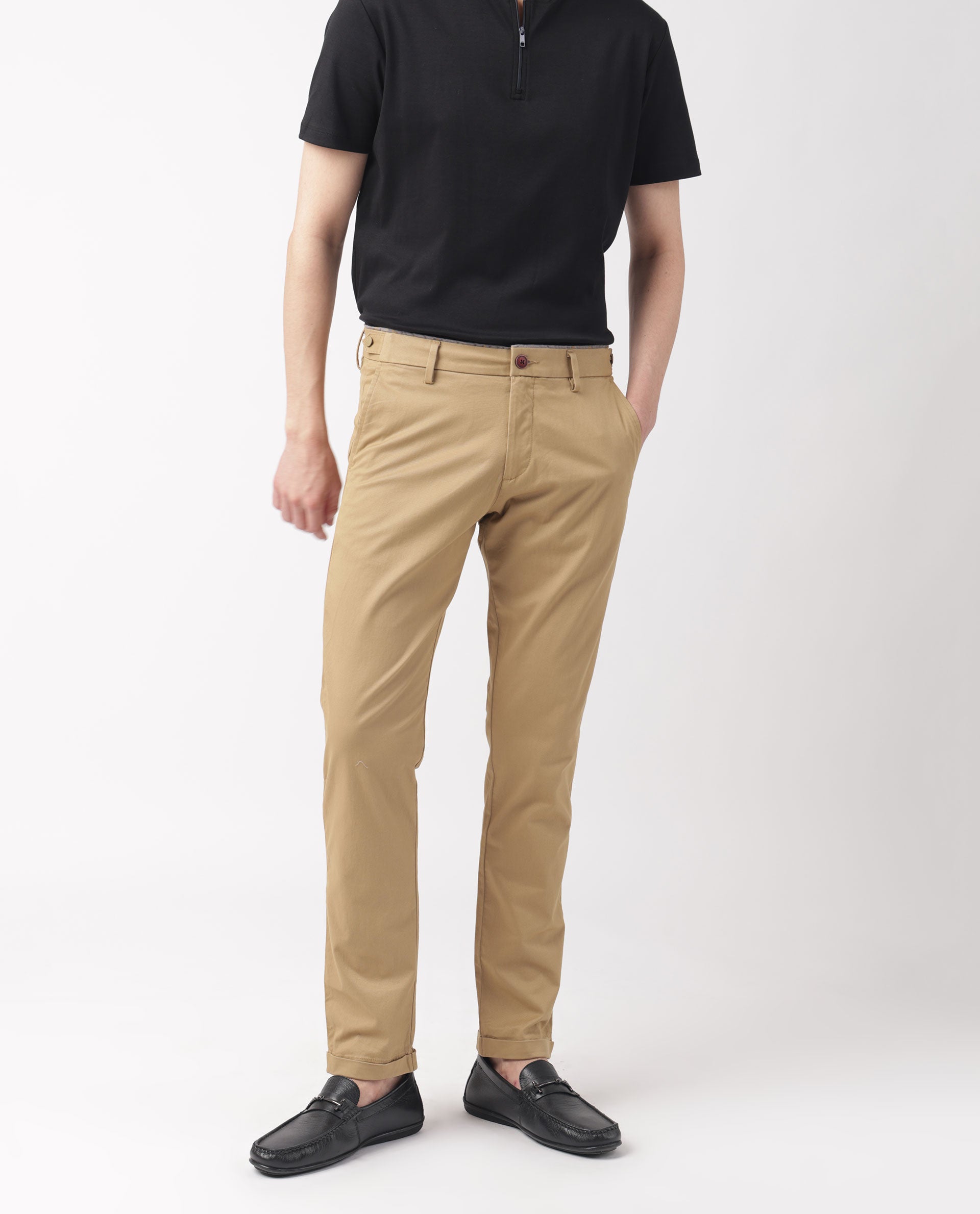 Khaki Cotton Blend Slim Fit Trouser – Derby Clothing Pvt. Ltd.