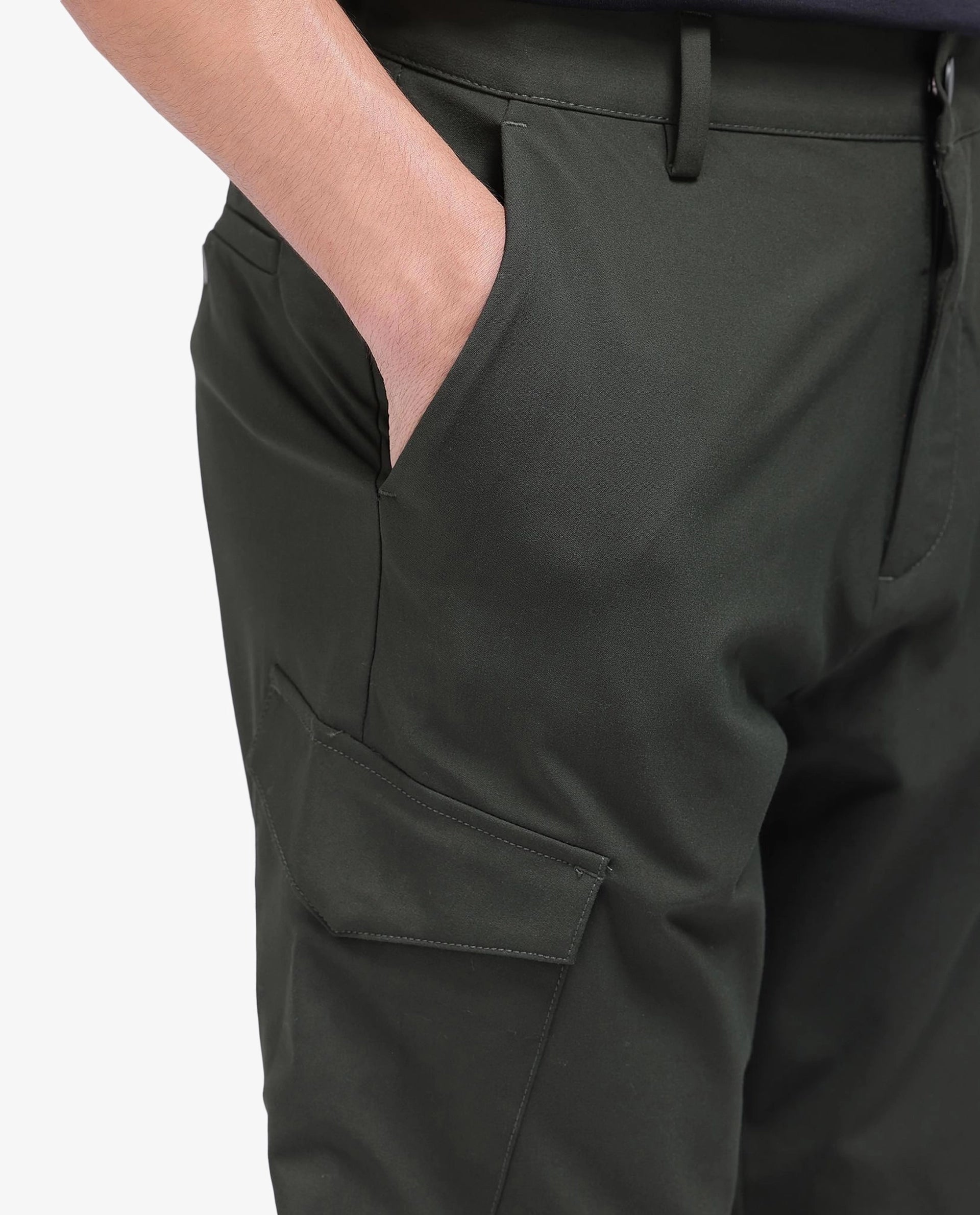 Rare Rabbit Men Tripco Olive Button And Zip Closure Mid-Rise Relaxed Fit Plain Shorts