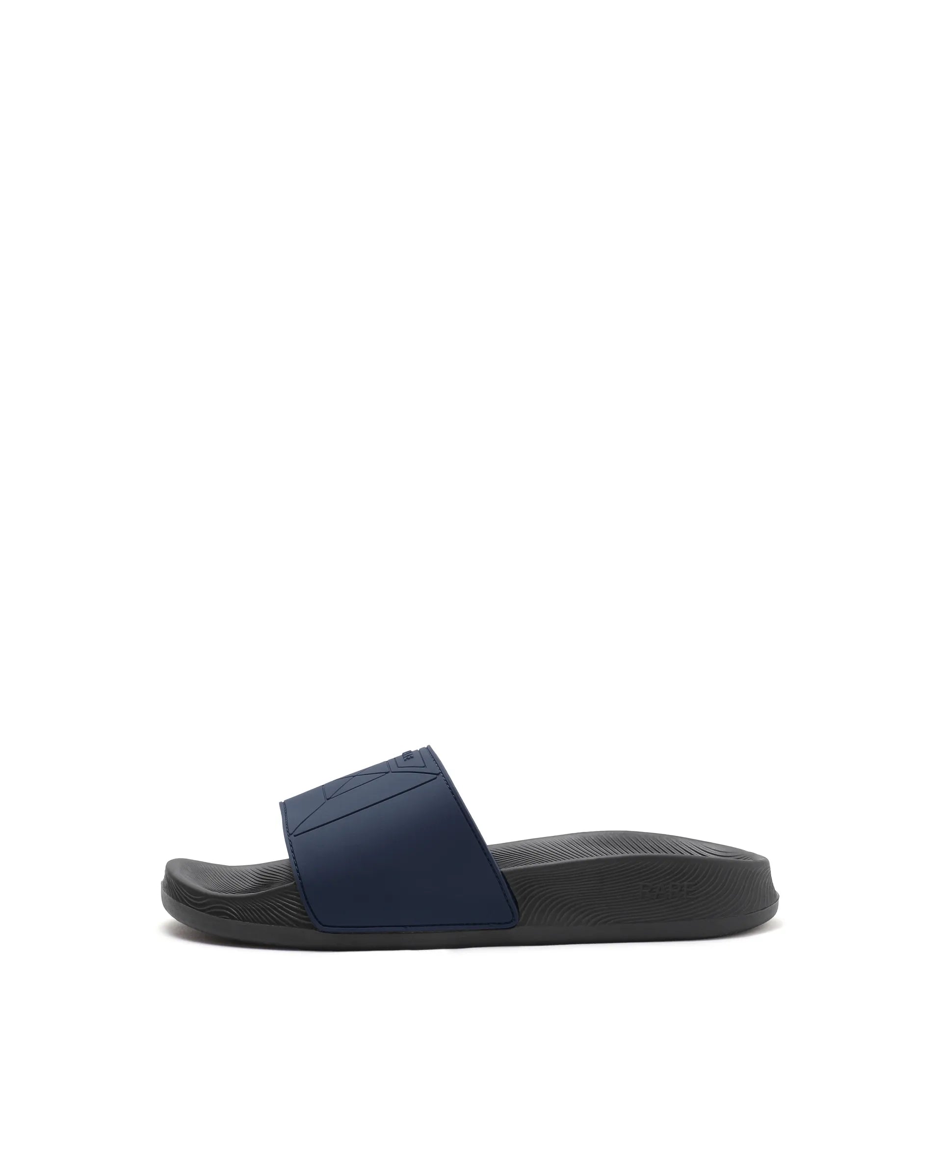 Rarez Men's Triton Black/Navy Regular Geometric Pattern Sandal