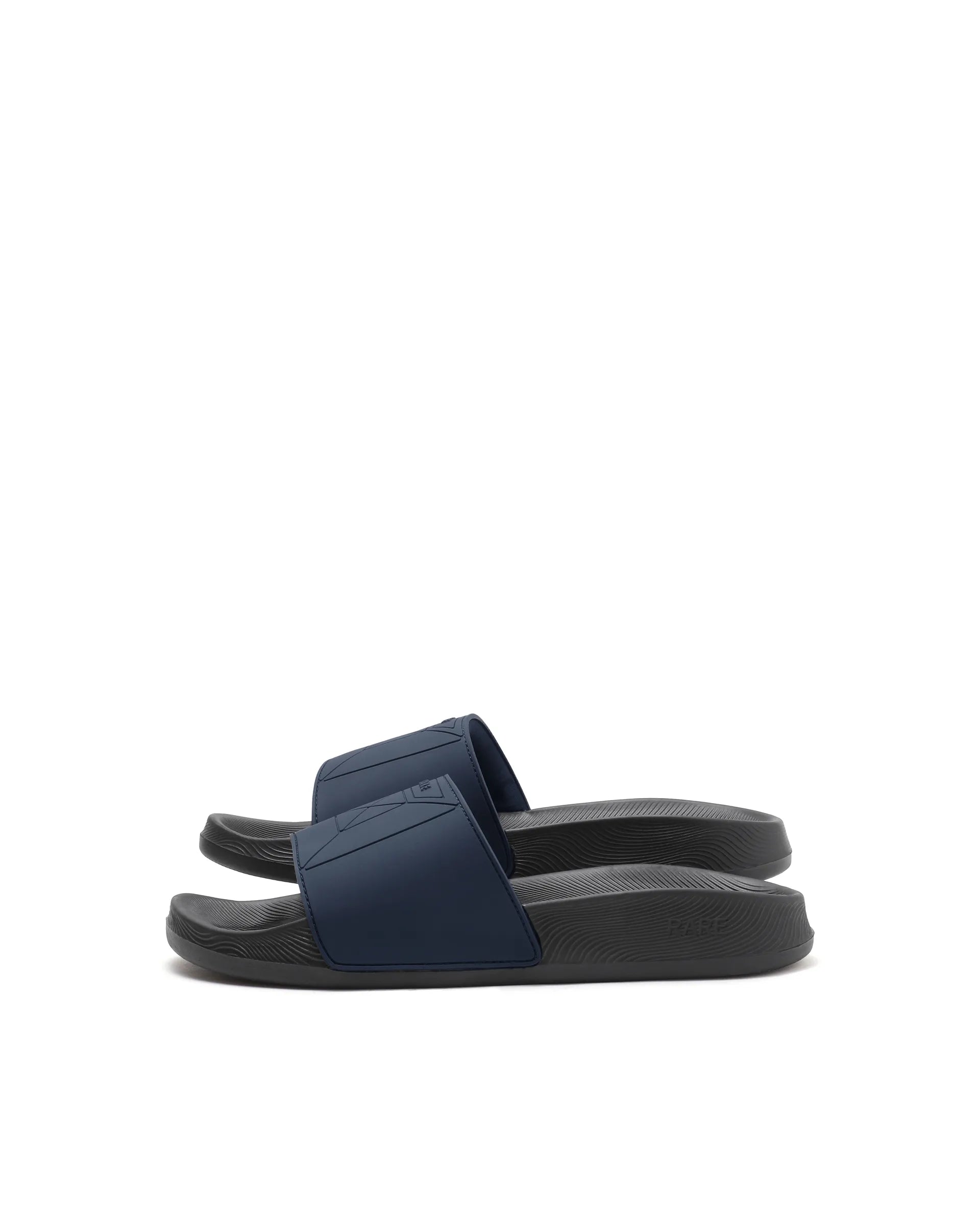 Rarez Men's Triton Black/Navy Regular Geometric Pattern Sandal