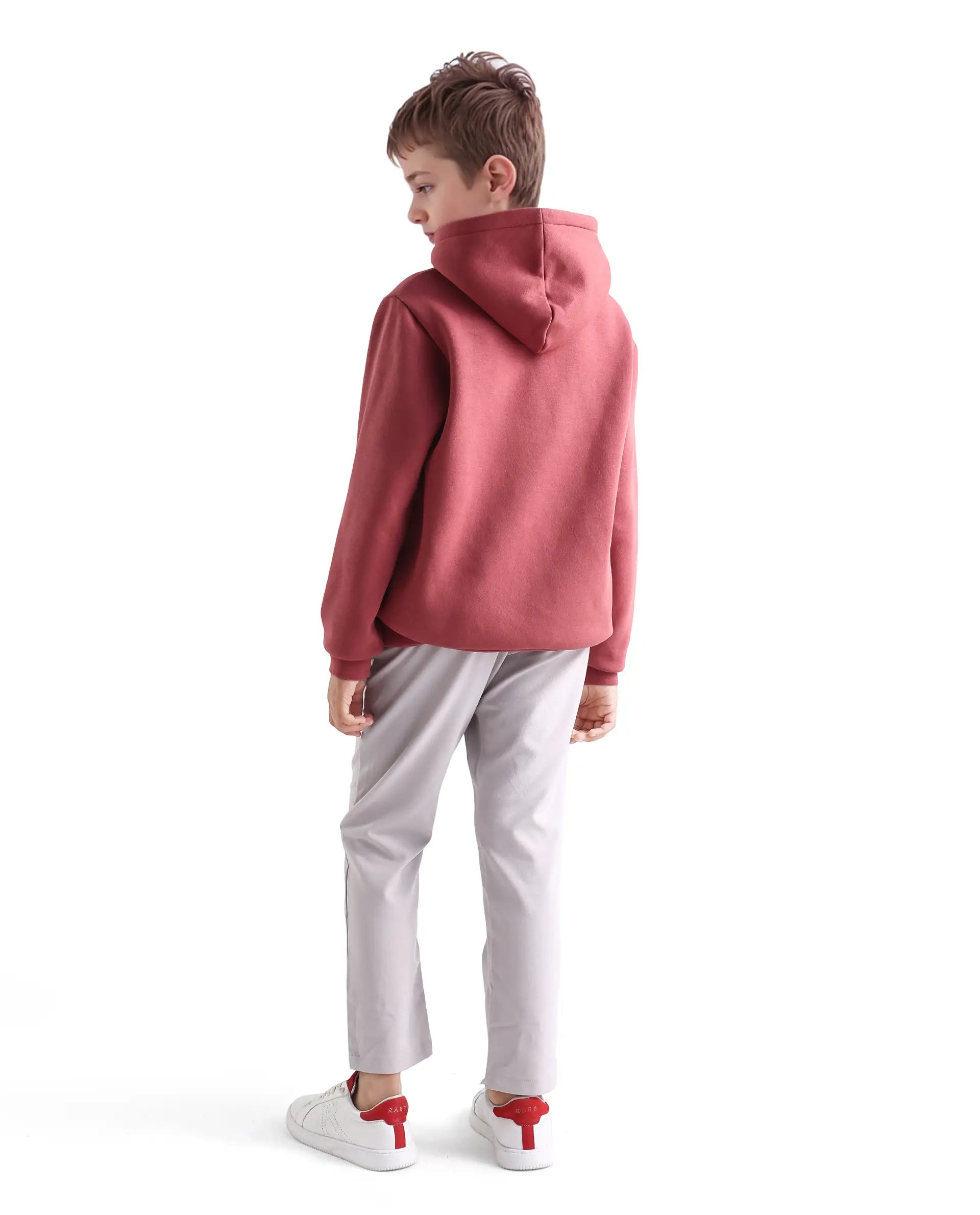 Rare Ones Kids Trove Light Beige Cotton Poly Regular Fit Solid Trouser