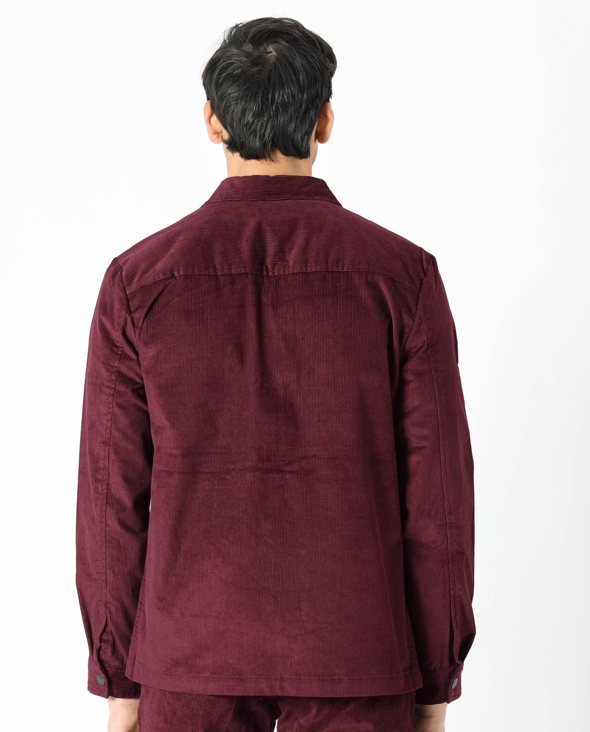 Rare Rabbit Men's Upto Dark Maroon Cotton Modal Fabric Full Sleeves So