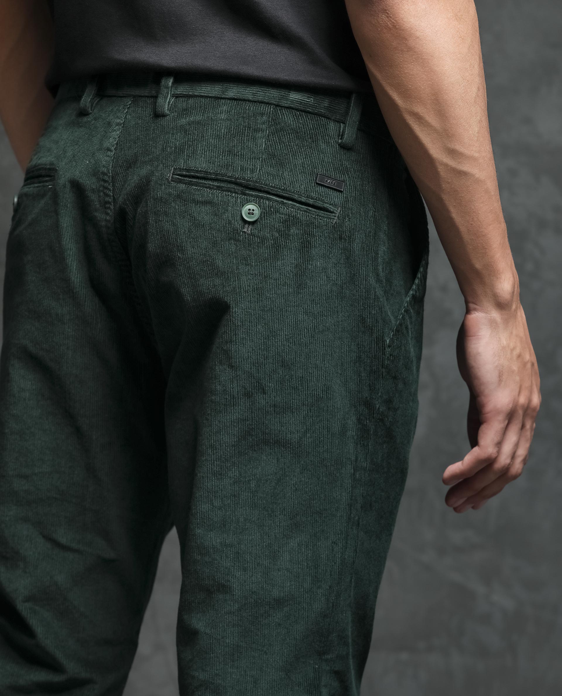 Mustard Green Bootcut Corduroy Trousers for Men – Mode De Base Italie