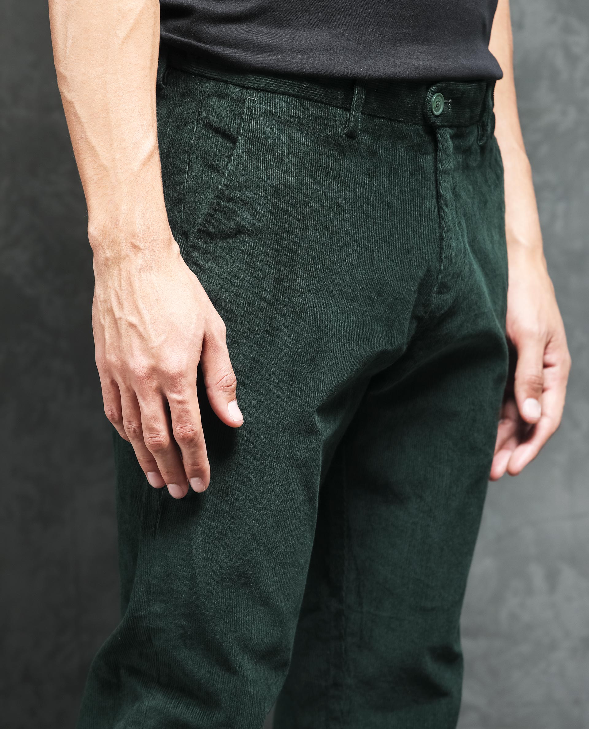 Women's High Waist Zipper Flare Leg Corduroy Pants Green - Walmart.com