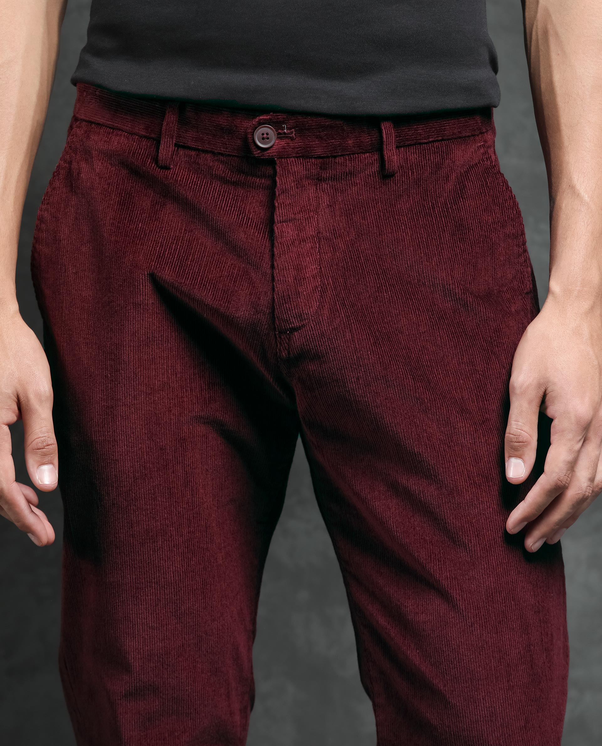 Black corduroy trousers | The Kooples - US