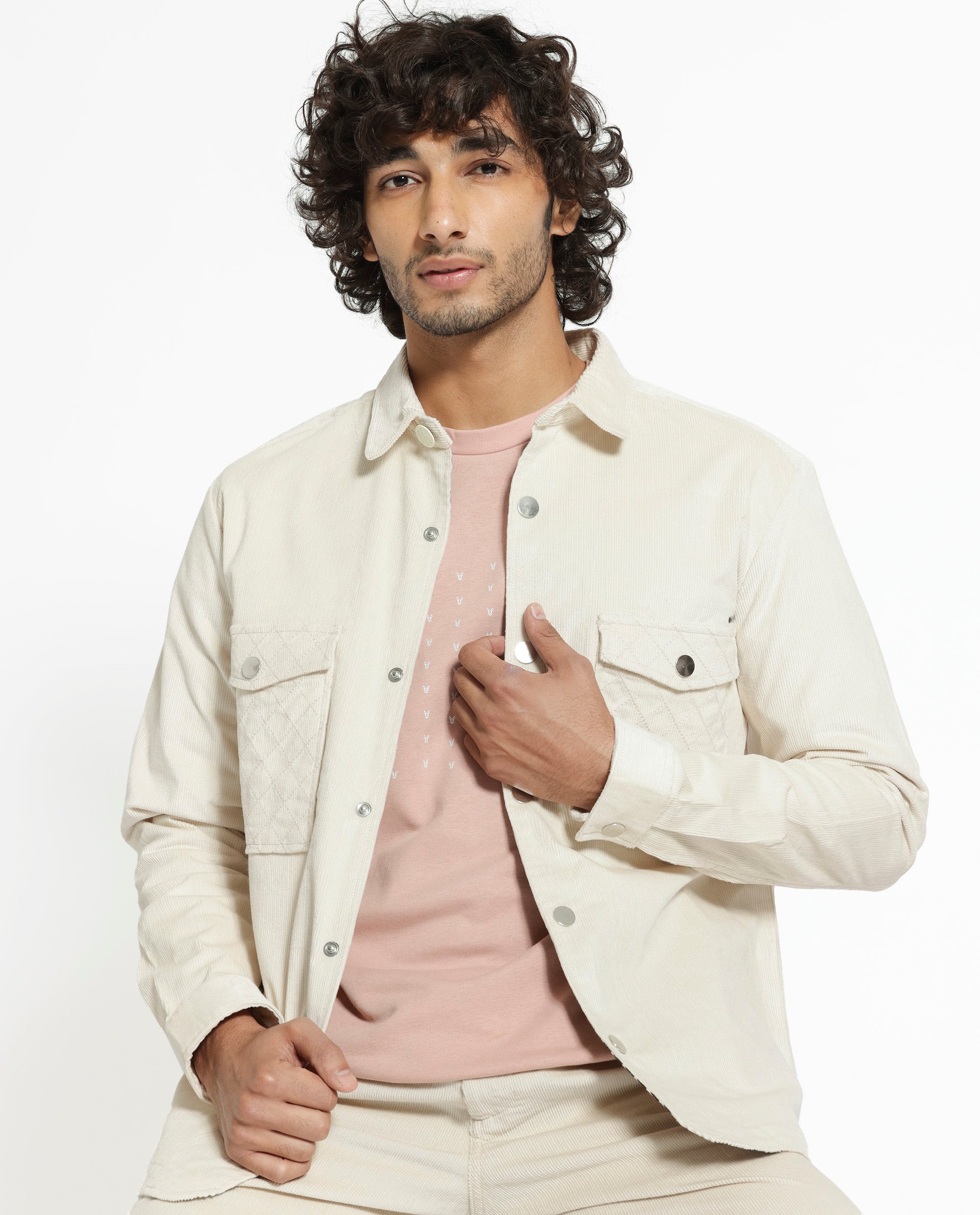 White cotton hot sale jacket mens