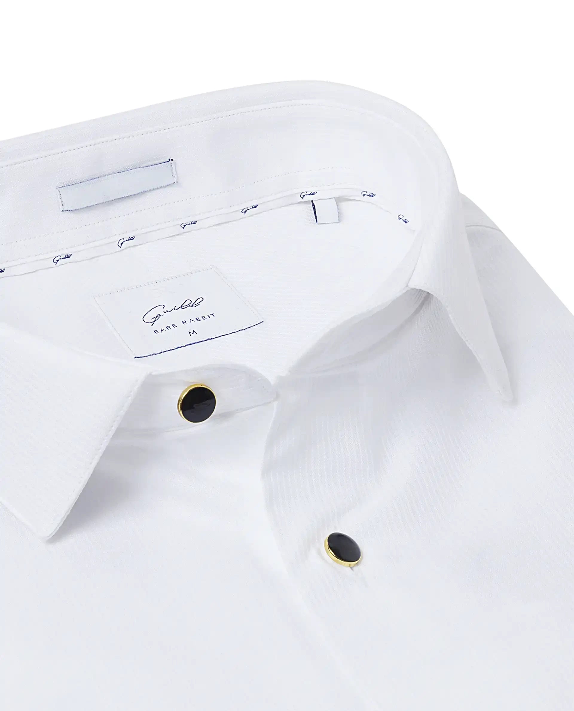 Rare Rabbit Men Utah White Full Sleeve Regular Fit Premium Business Solid Shirt