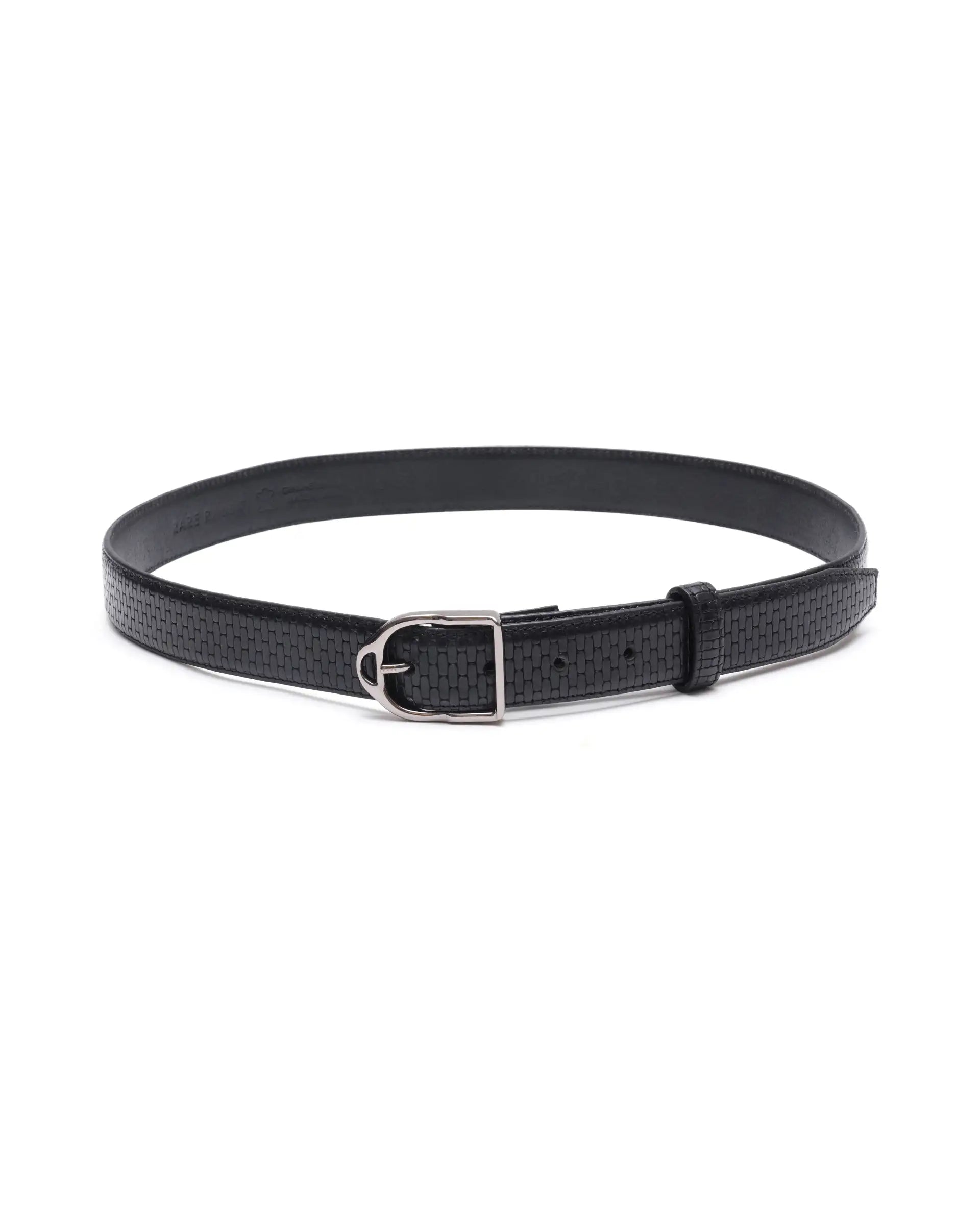 Rare Rabbit Men Valor Black Leather Belt