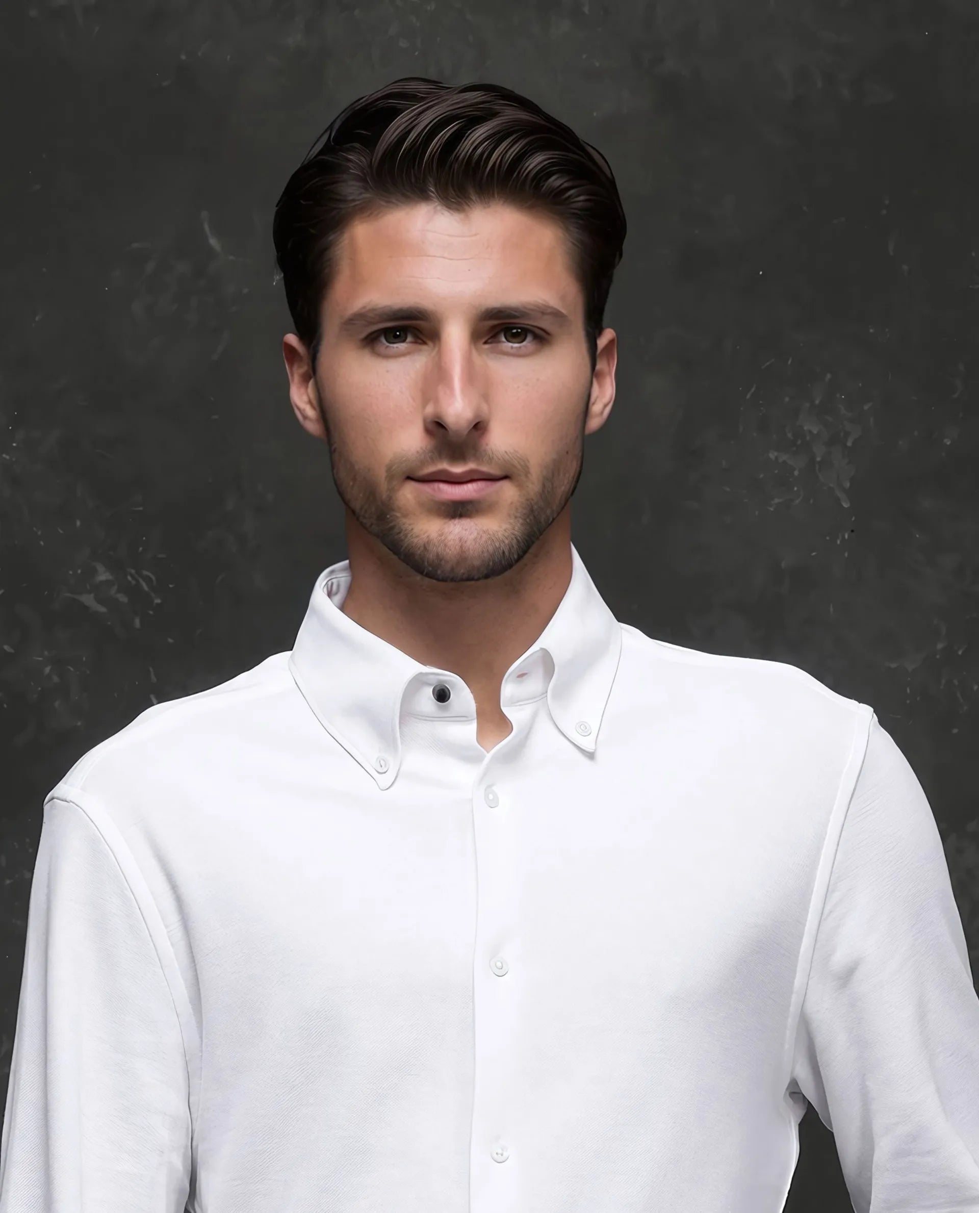 Rare Rabbit Men Vane White Cotton Fabric Full Sleeves Regular Collar Regular Fit Plain Shirt