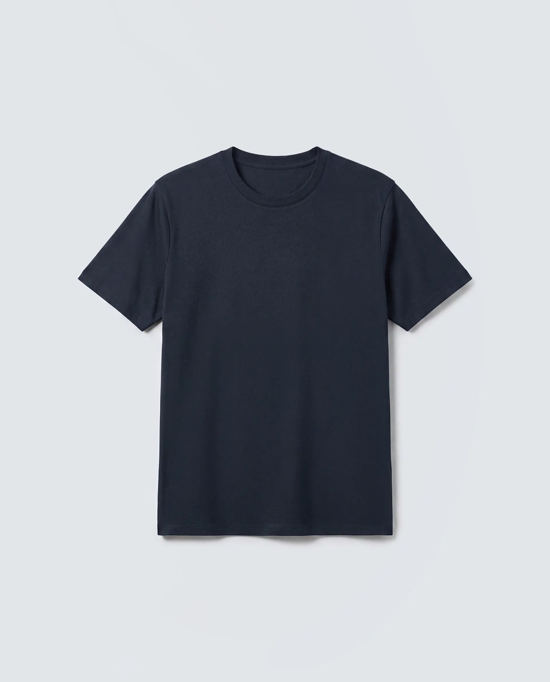 Rare Rabbit Men's Vaux Navy Cotton Modal Spandex Half Sleeve Regular Fit Plain T-Shirt