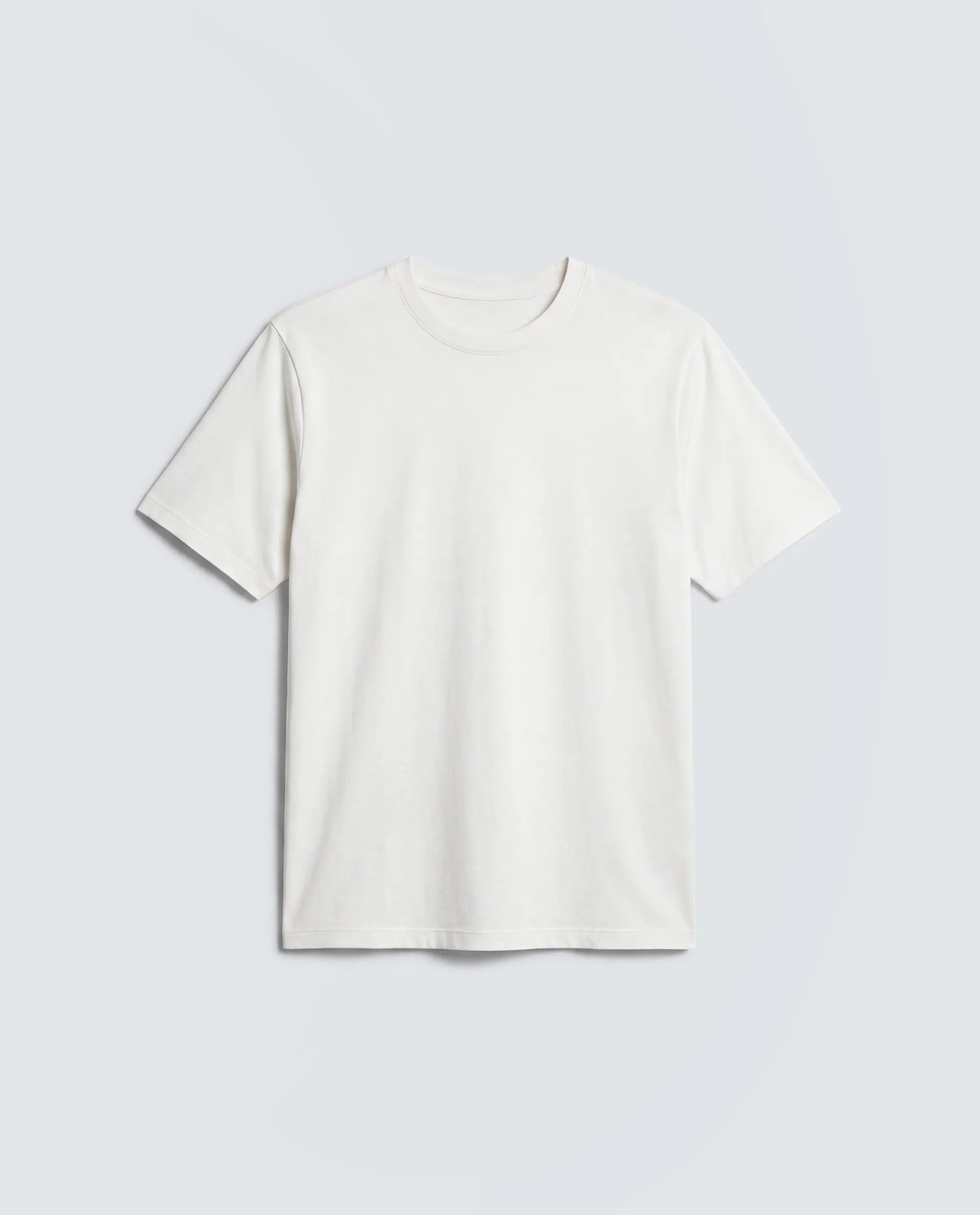 Rare Rabbit Men's Vaux Off White Cotton Modal Spandex Fabric Half Sleeve Regular Fit Plain T-Shirt