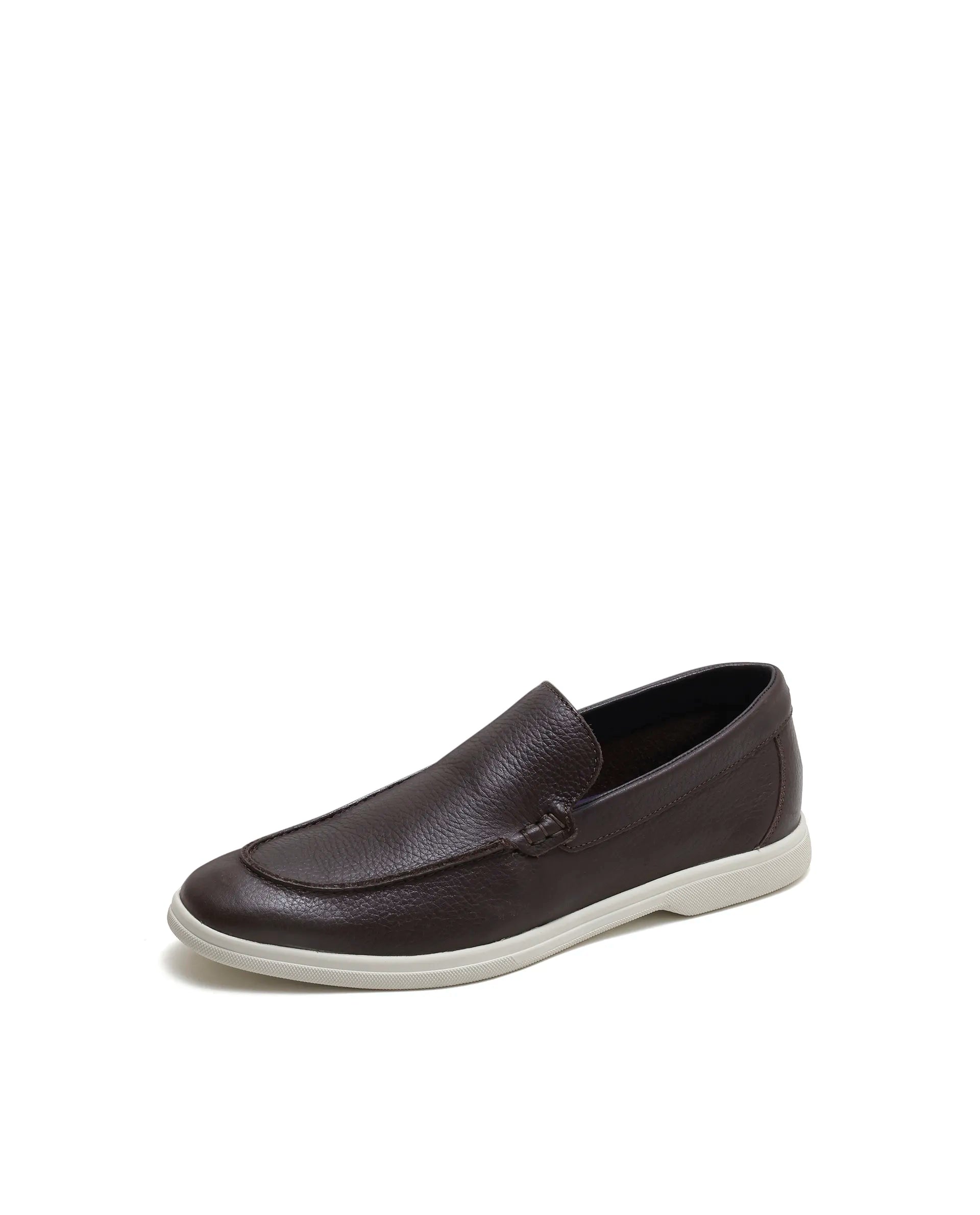 Rarez Men's Velour-L Primary Brown Leather Regular Loafers