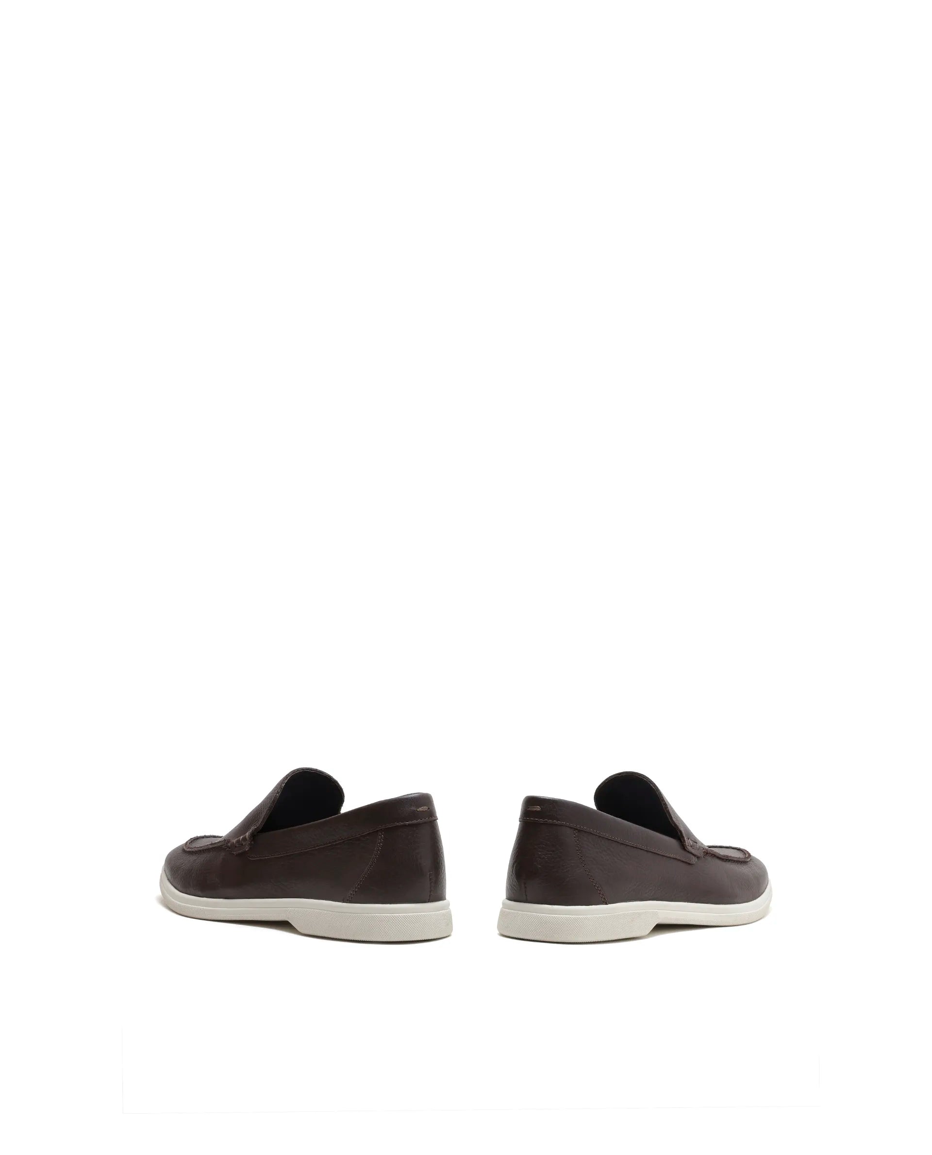Rarez Men's Velour-L Primary Brown Leather Regular Loafers
