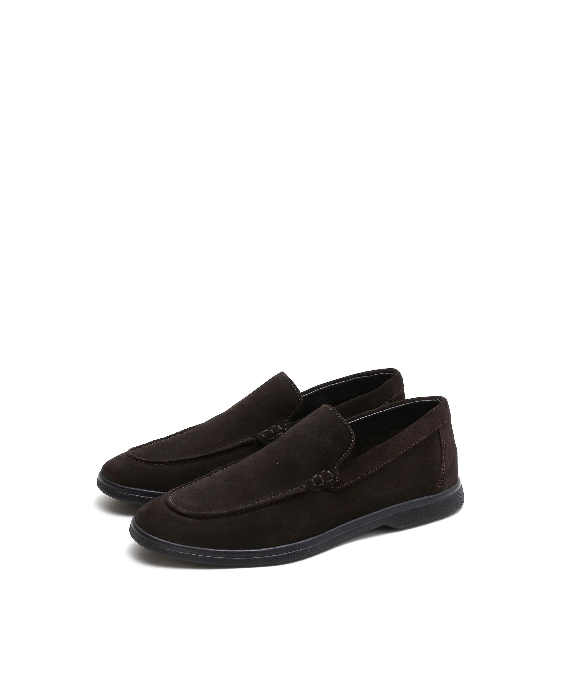 Rarez Mens Velour-S Coffee Leather Mocassin