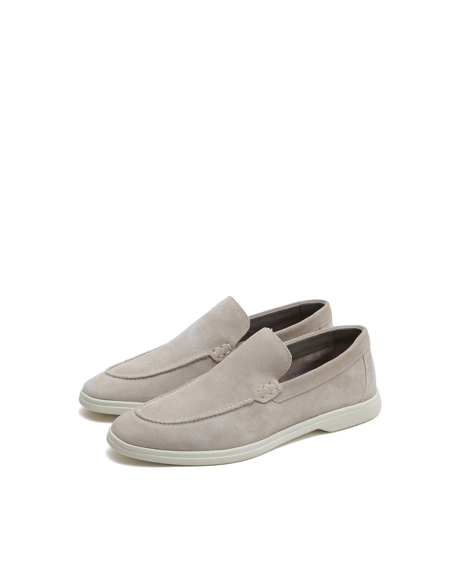 Rarez Mens Velour-S Sand Leather Mocassin
