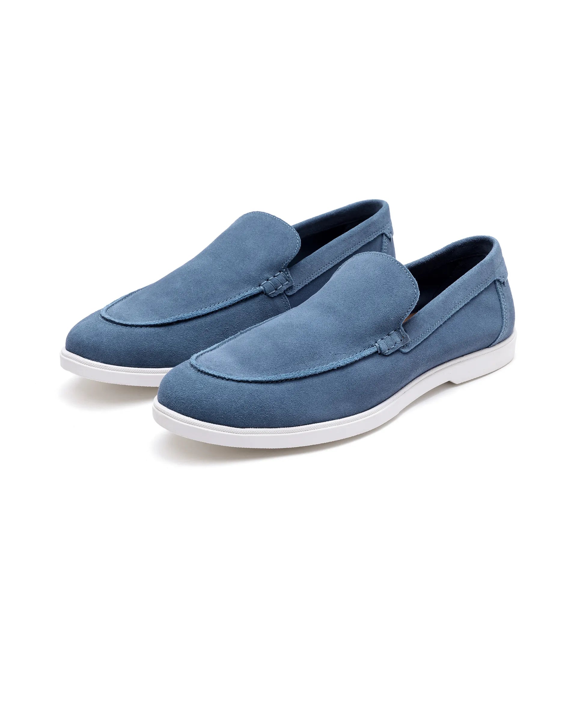 Rare Rabbit Men Velour Aqua Suede Leather Slip-On Closure Loafer